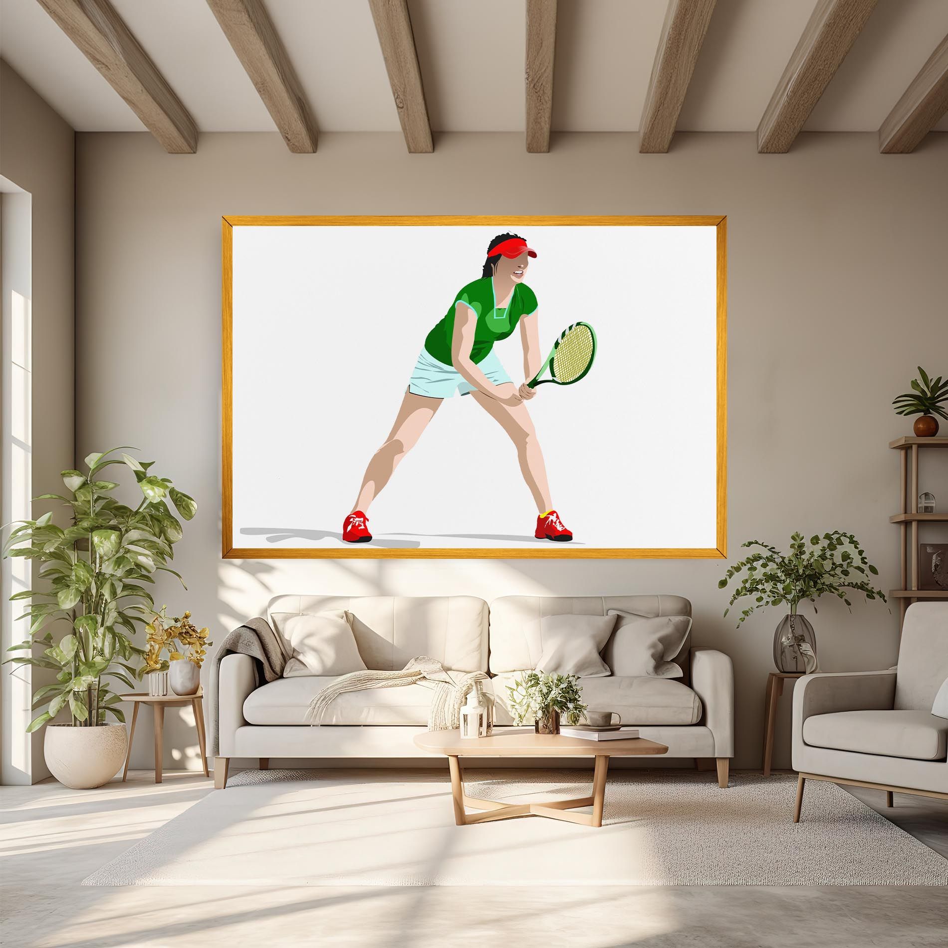 Green Tennis Racket mockup 6