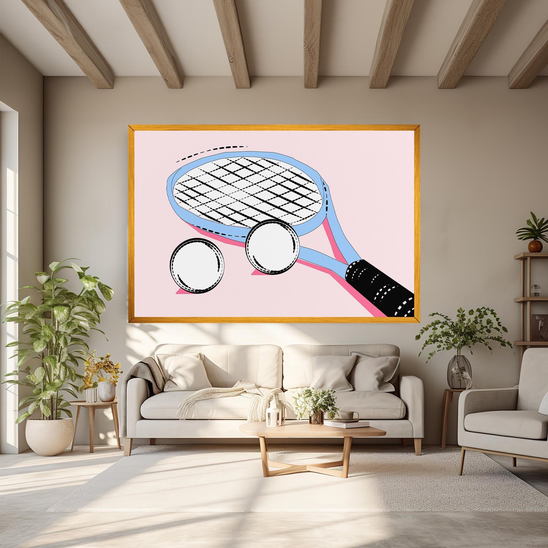 Картина на платно Pink Tennis mockup 6