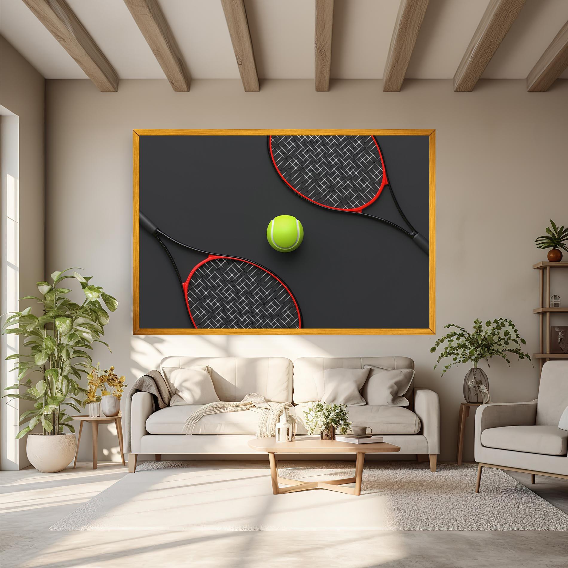 Картина на платно Red Tennis Rackets mockup 6
