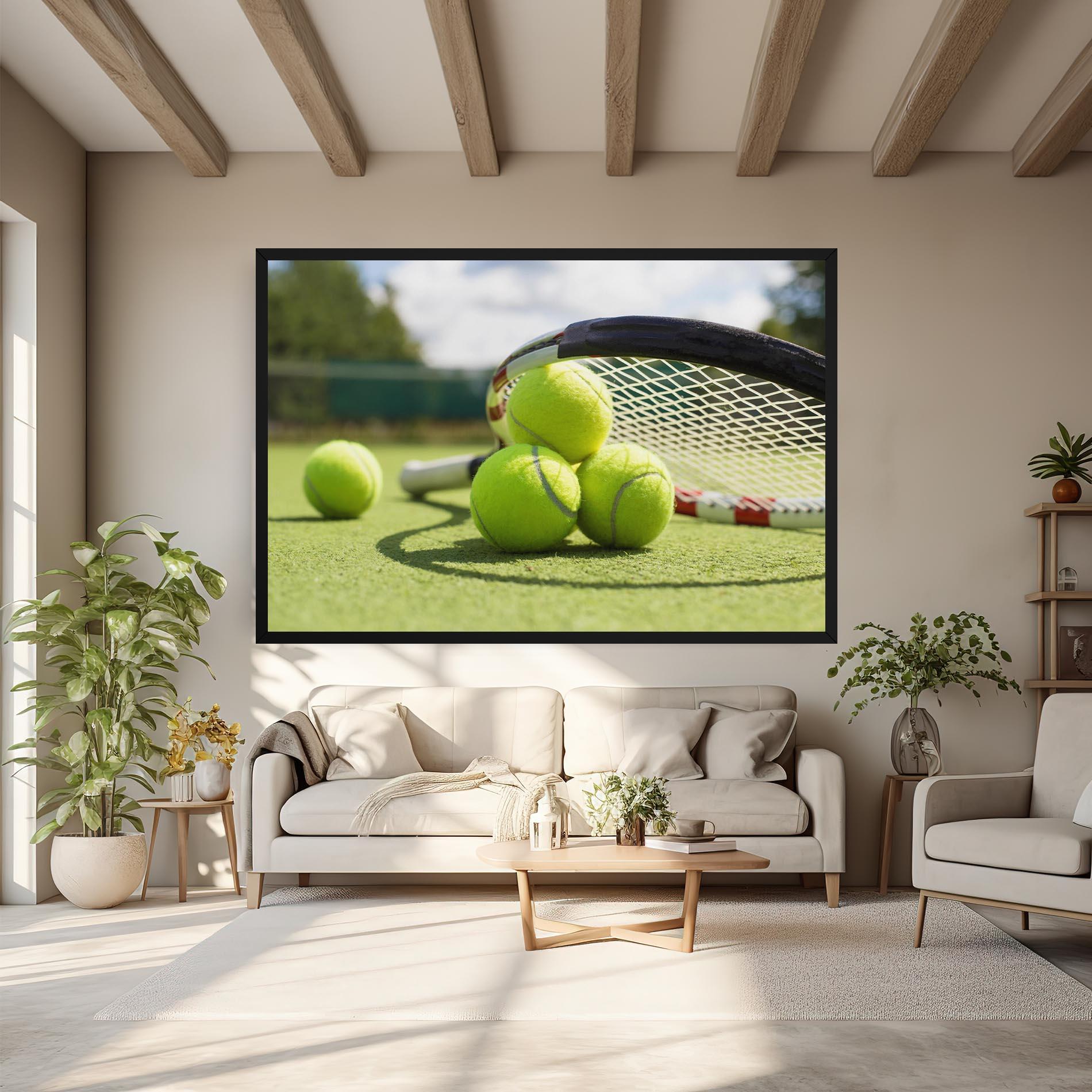 Картина на платно Grass Tennis Balls mockup 6