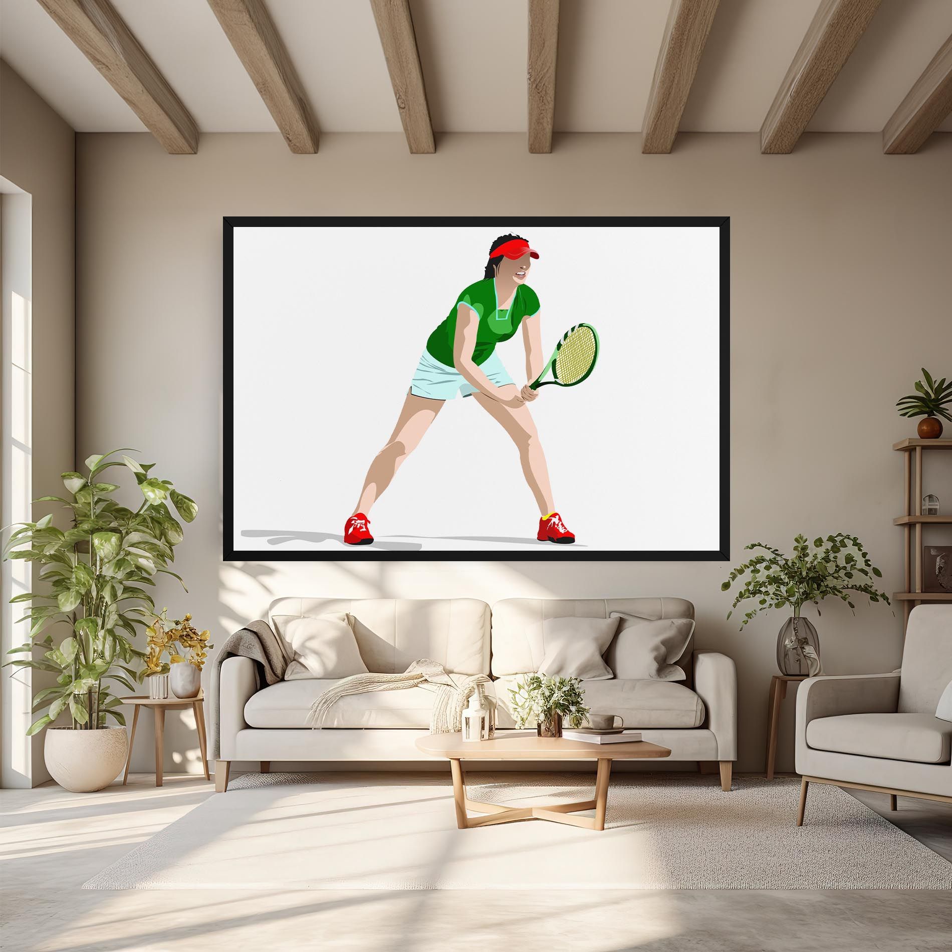 Green Tennis Racket mockup 6