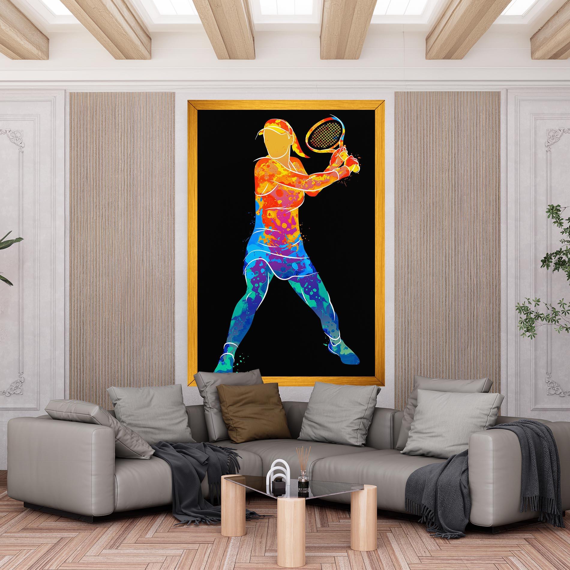 Картина на платно Green Orange Tennis mockup 6