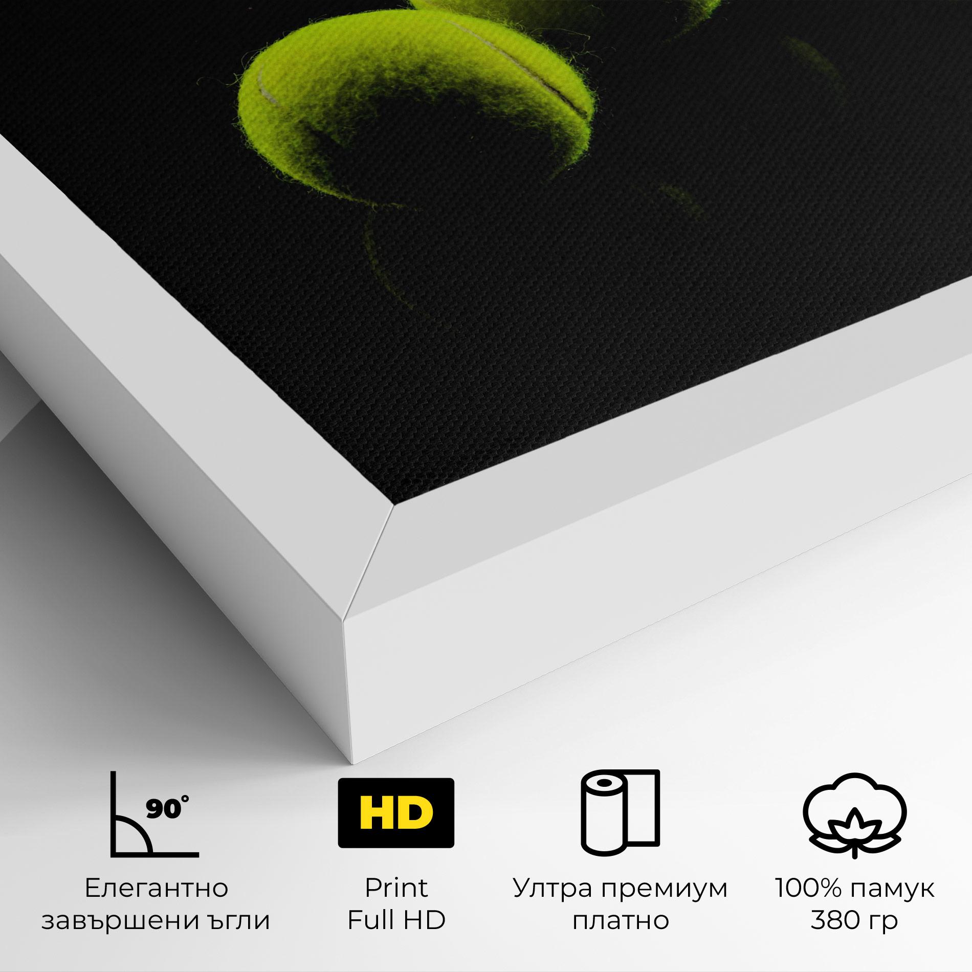 Картина на платно 3 Tennis Balls mockup 4