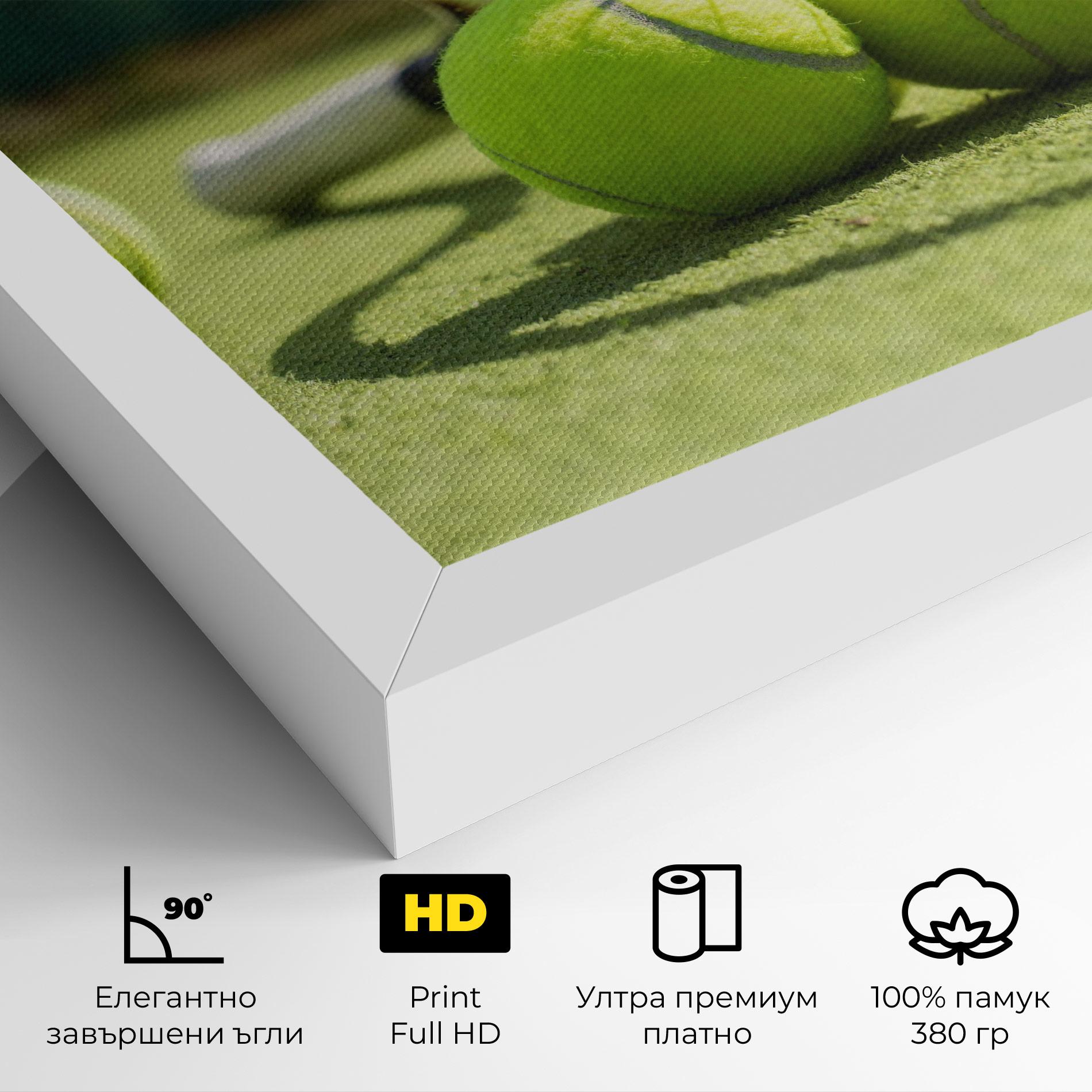 Картина на платно Grass Tennis Balls mockup 4