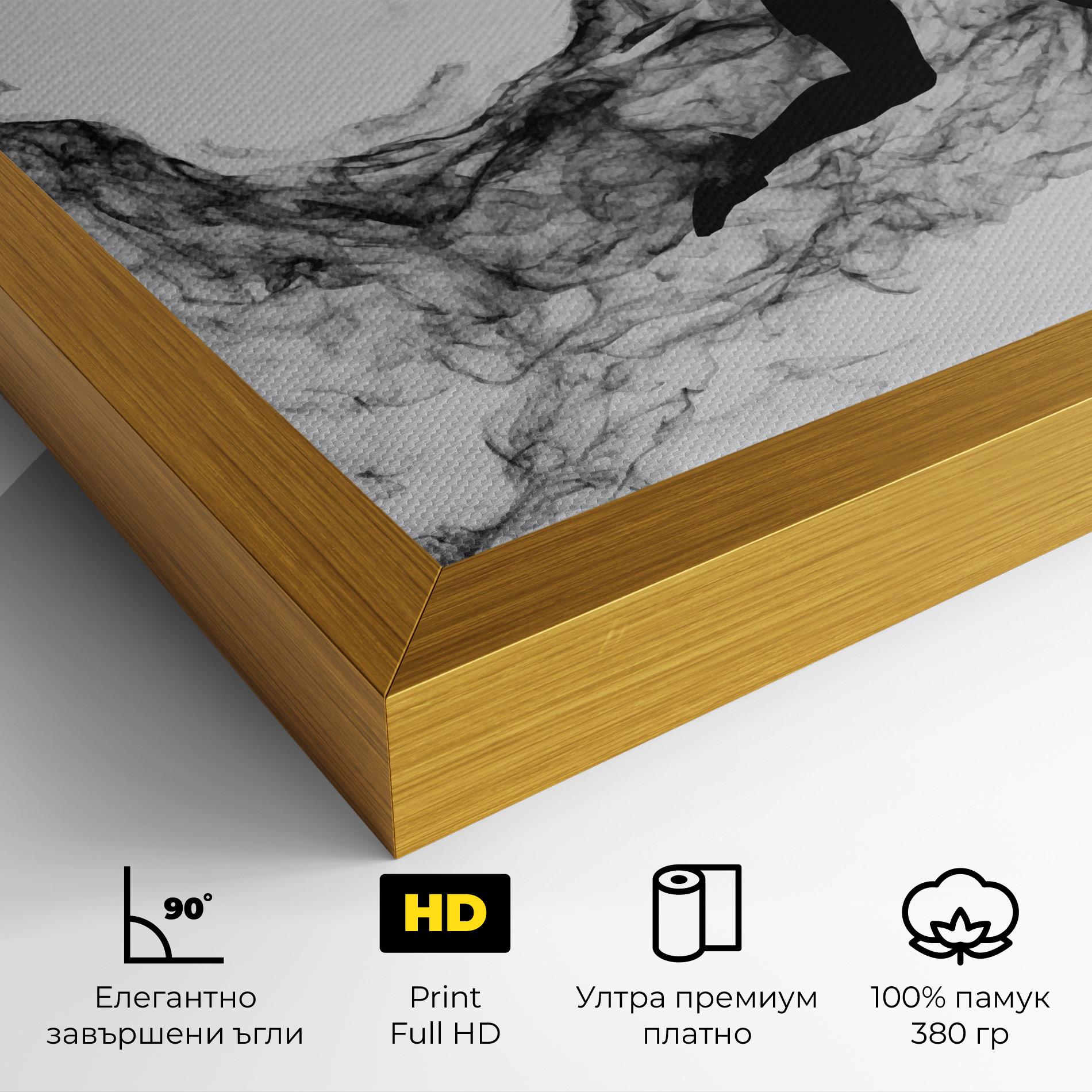 Картина на платно Black Smoke Tennis mockup 4