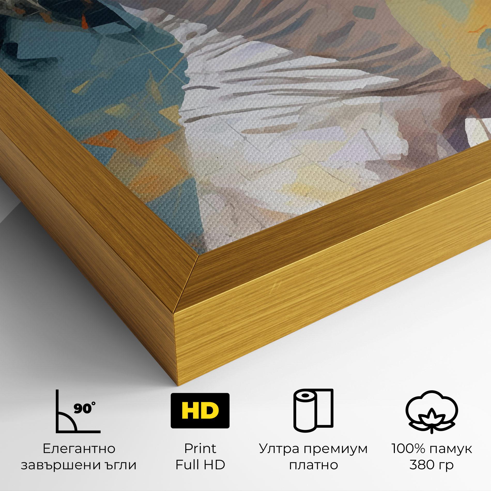 Картина на платно Blonde Tennis Girl mockup 4