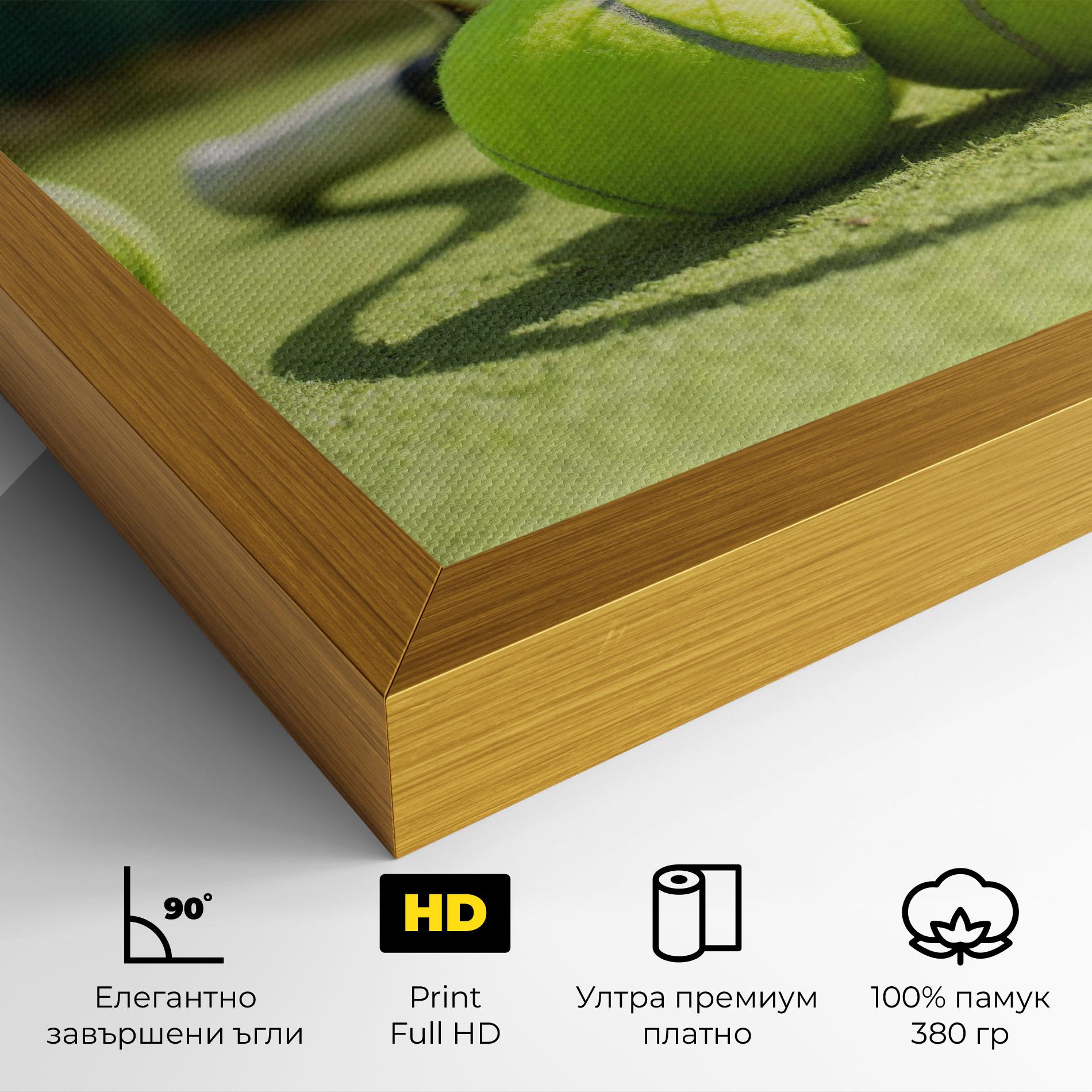 Картина на платно Grass Tennis Balls mockup 4