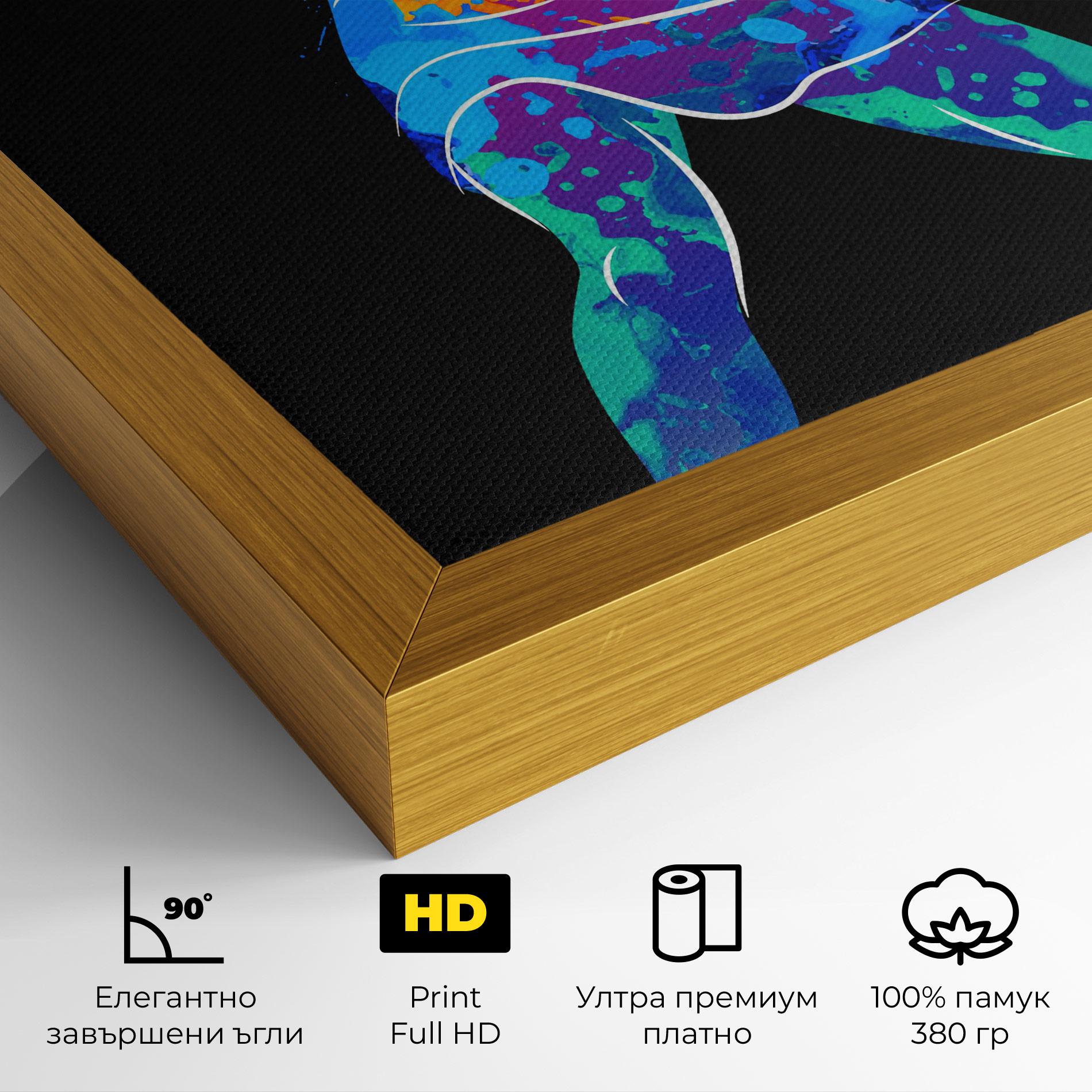 Картина на платно Green Orange Tennis mockup 4