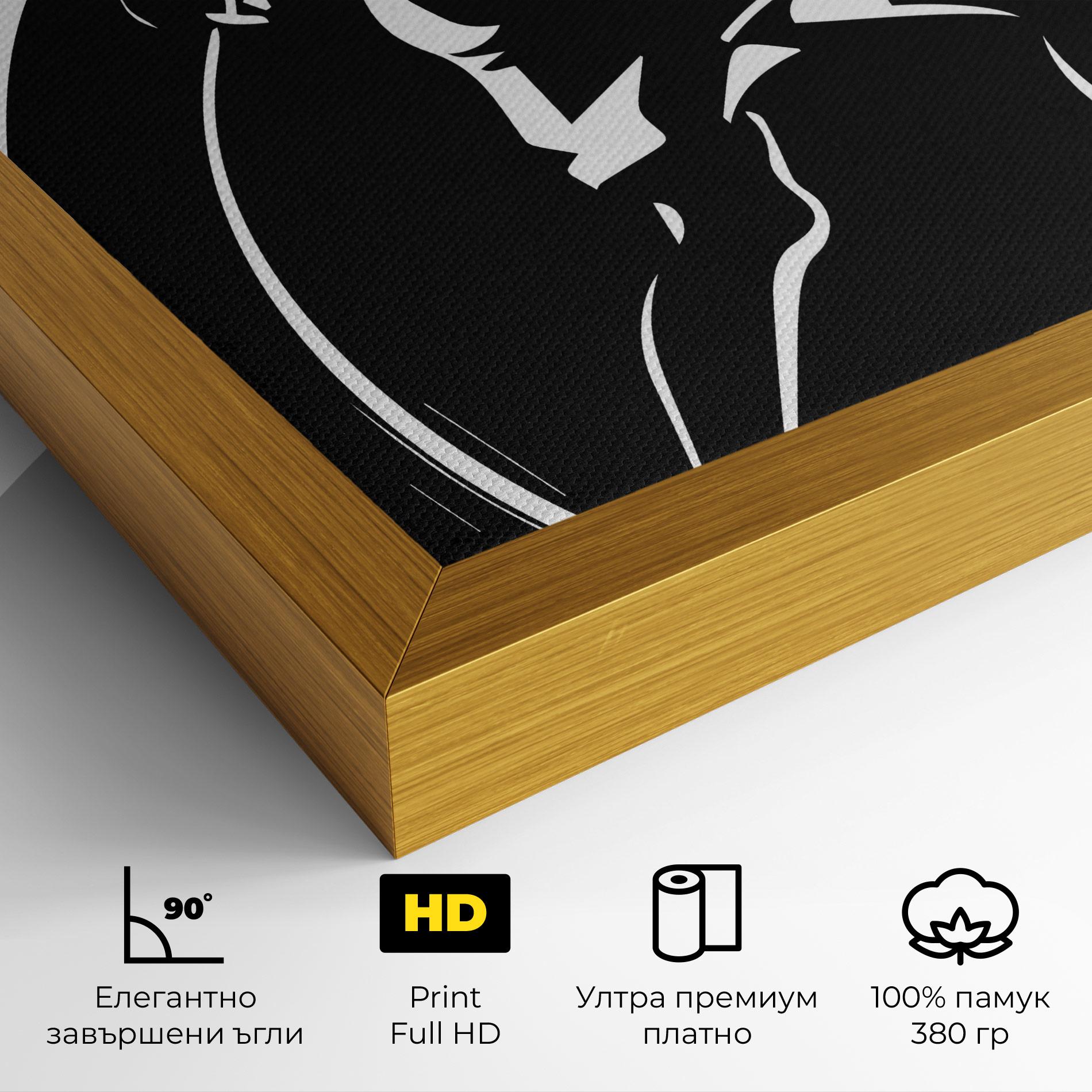 Картина на платно White Line Tennis mockup 4