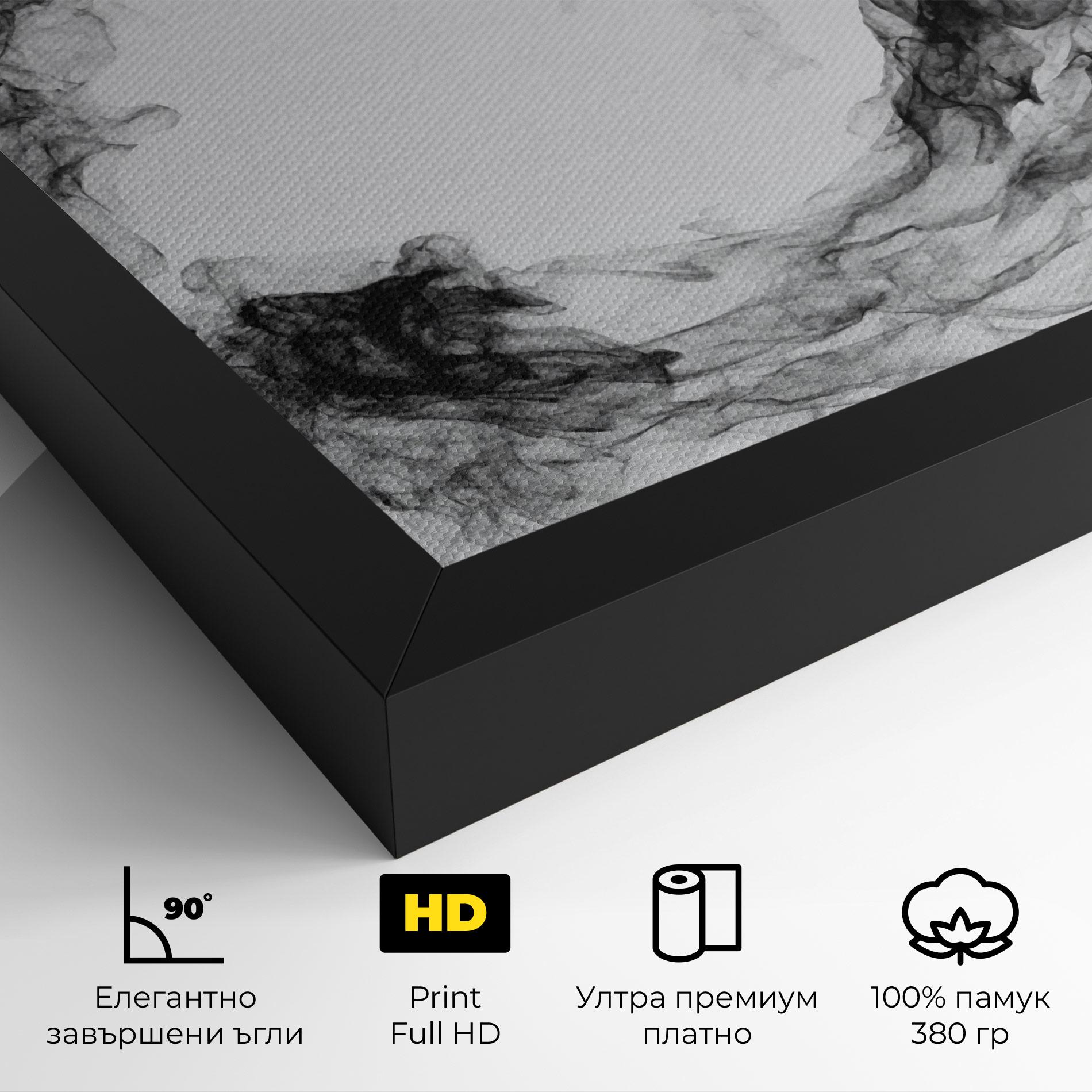 Картина на платно Black Tennis Smoke mockup 4