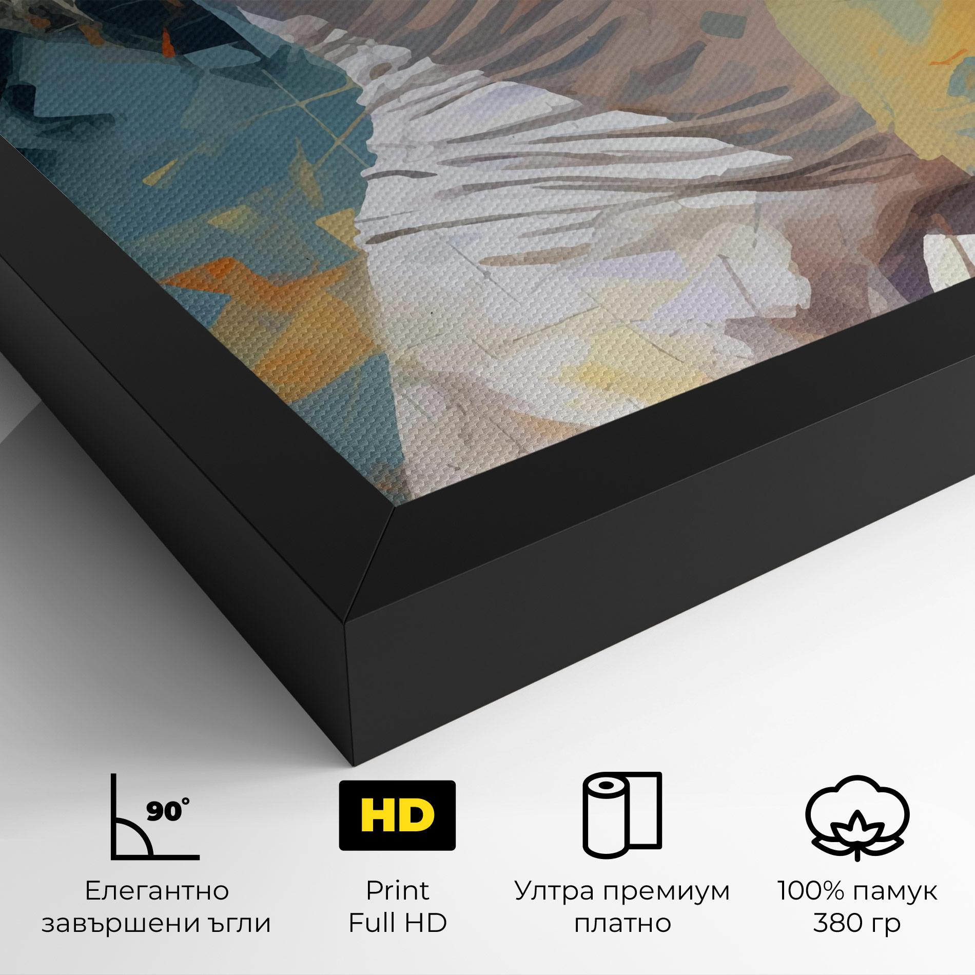 Картина на платно Blonde Tennis Girl mockup 4