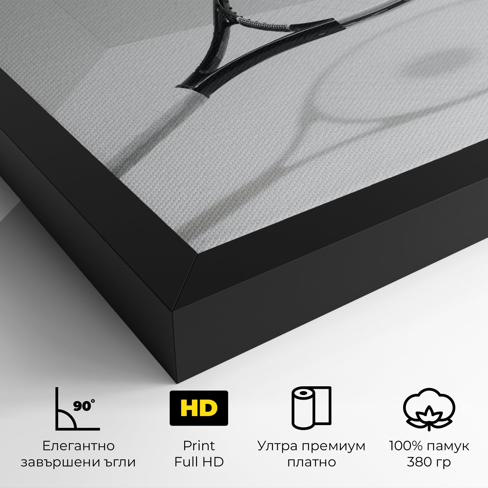 Картина на платно Floating Tennis Racket mockup 4