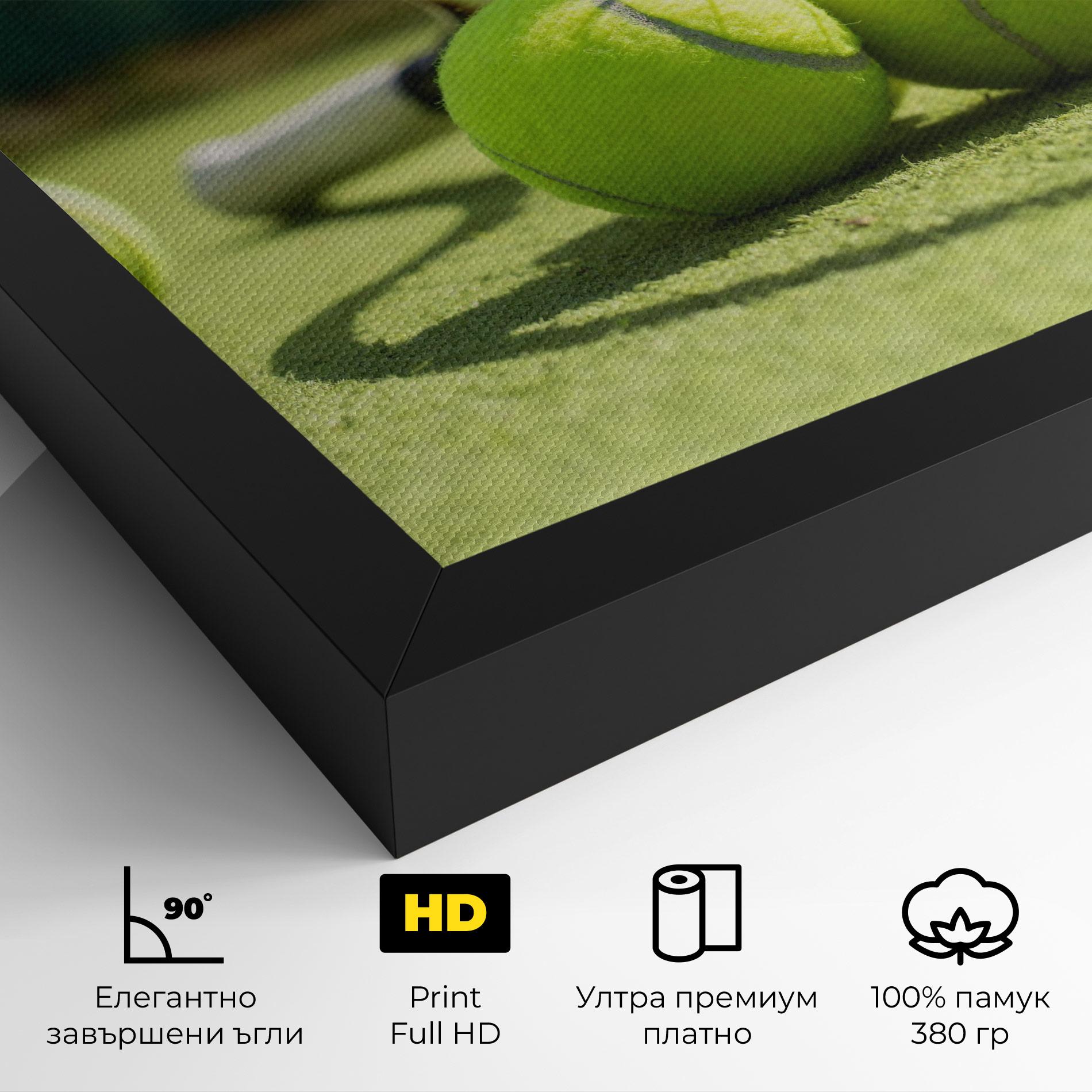 Картина на платно Grass Tennis Balls mockup 4