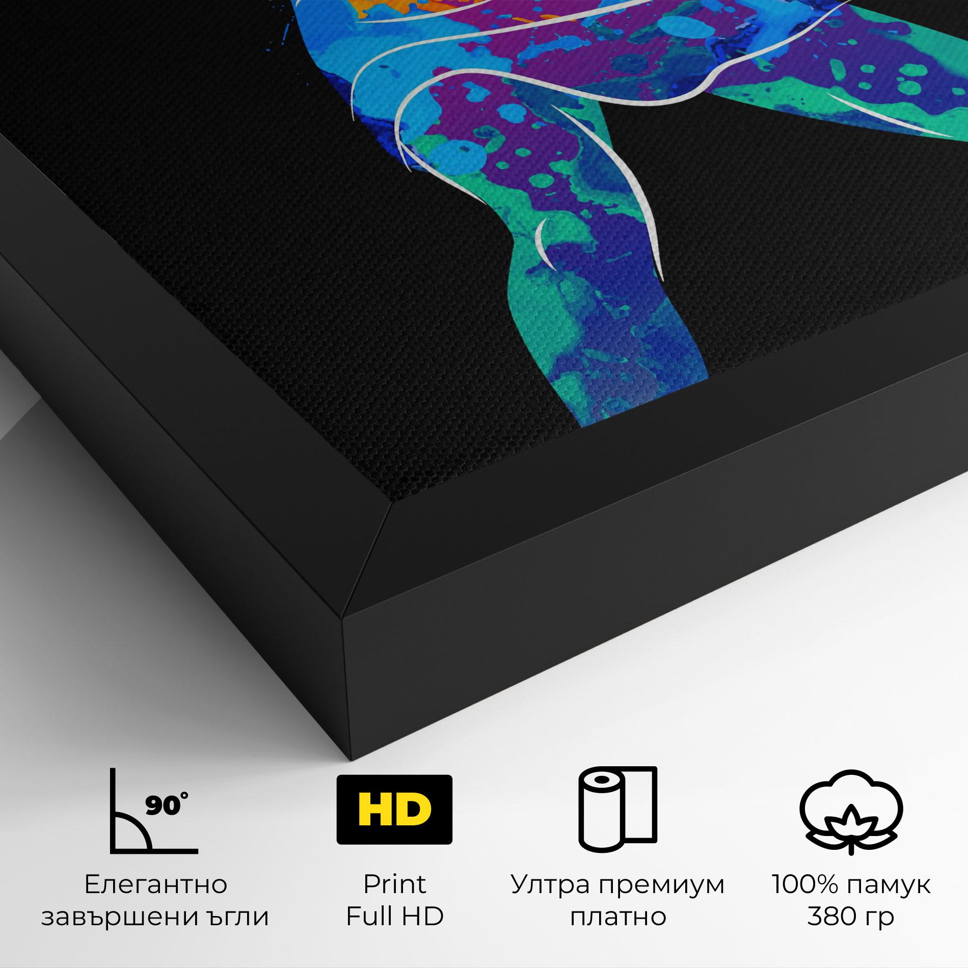 Картина на платно Green Orange Tennis mockup 4