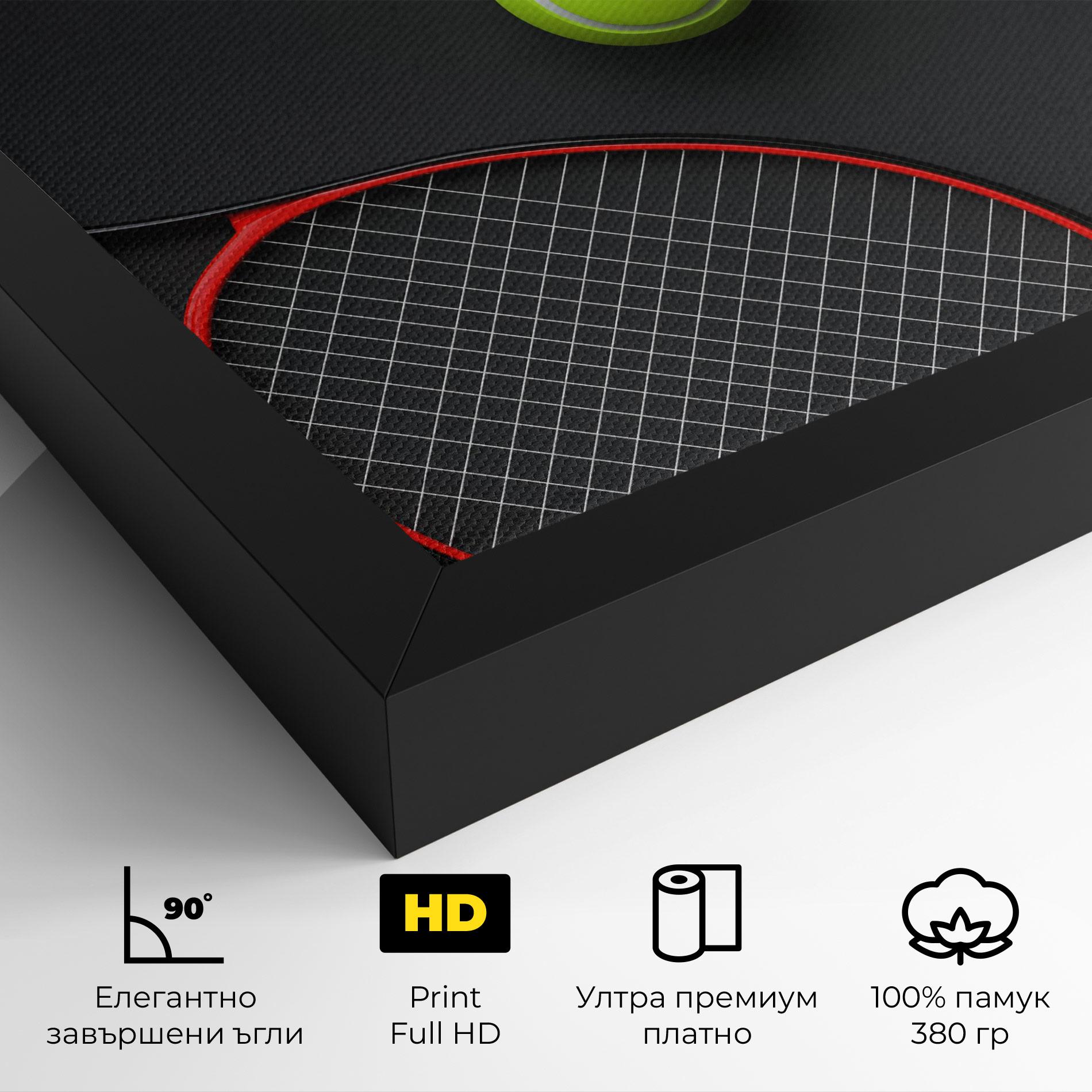Картина на платно Red Tennis Rackets mockup 4