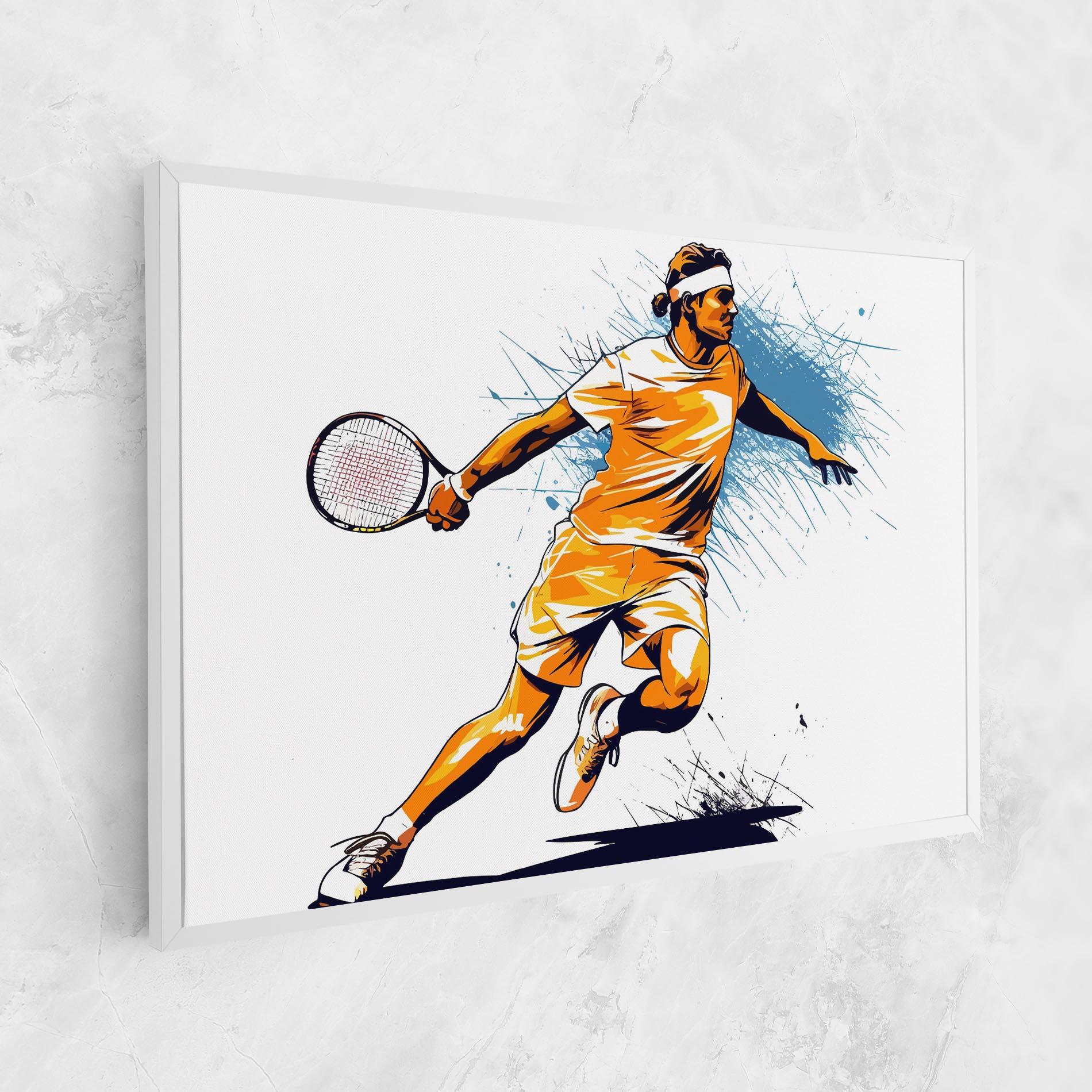 Картина на платно Orange Blue Tennis mockup 1