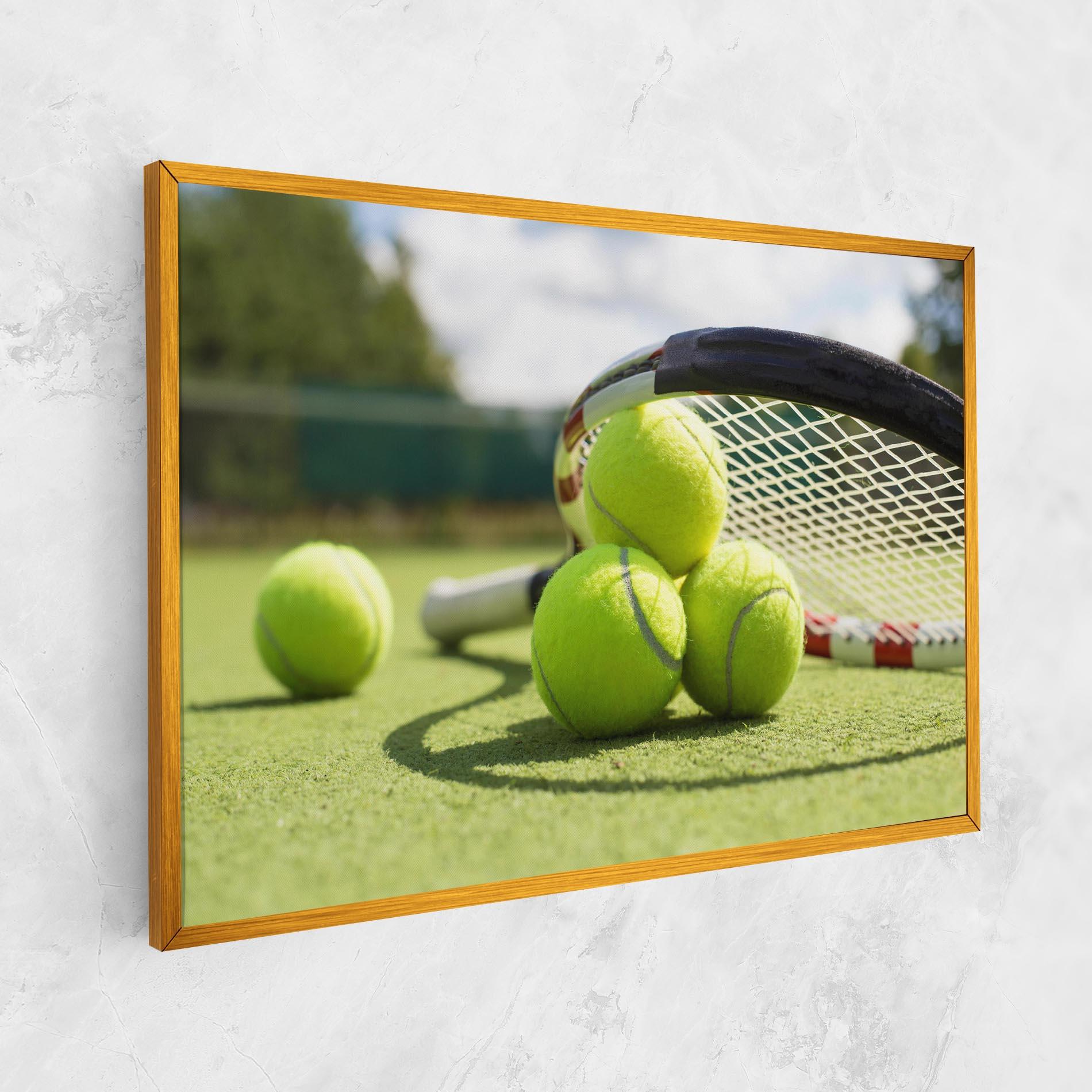 Картина на платно Grass Tennis Balls mockup 1