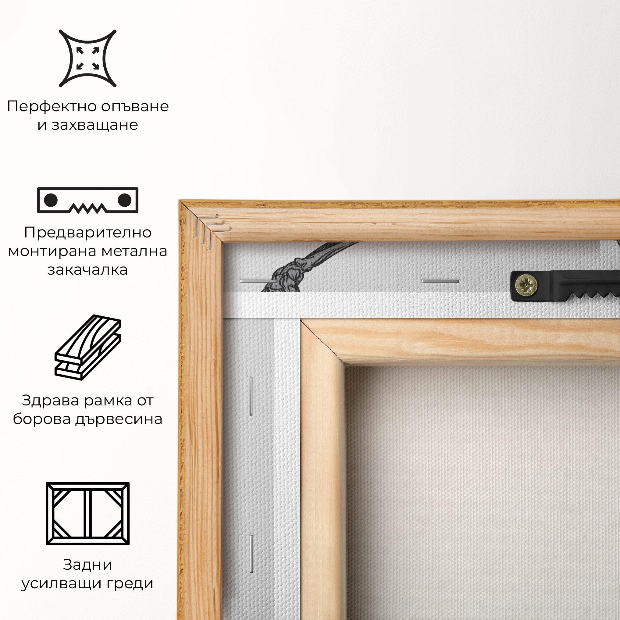 Картина на платно Blue Skull Tennis mockup 5