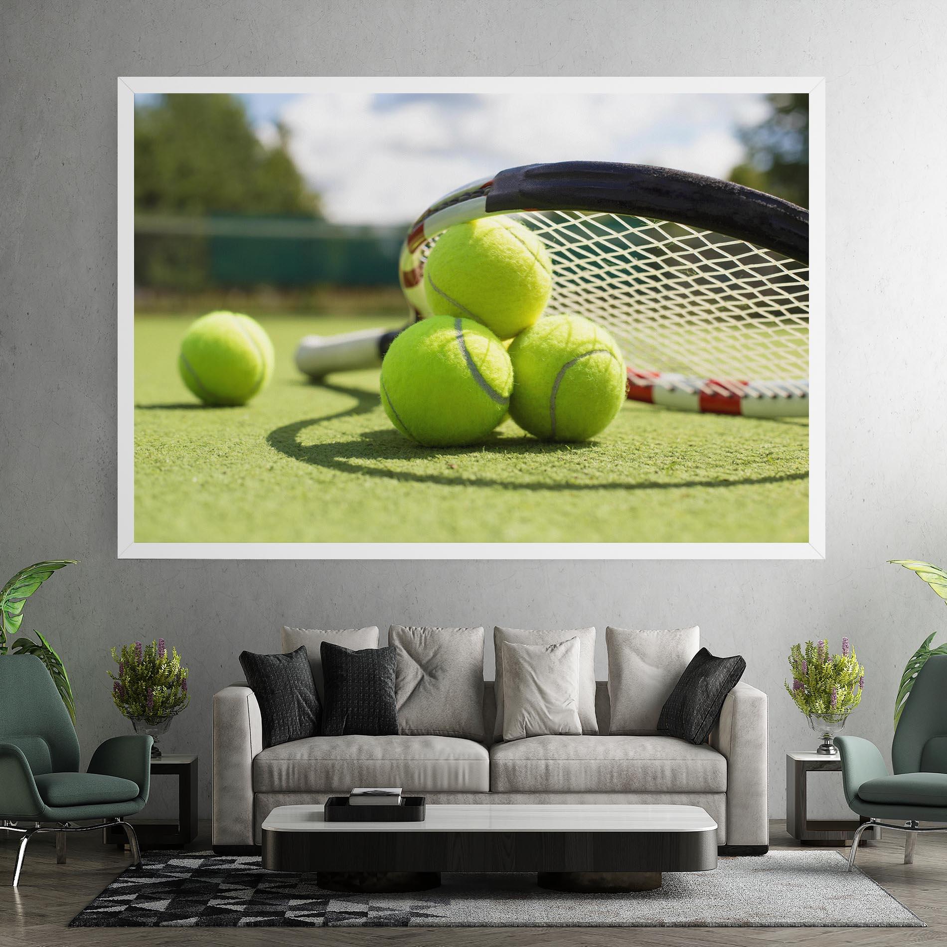 Картина на платно Grass Tennis Balls mockup 7