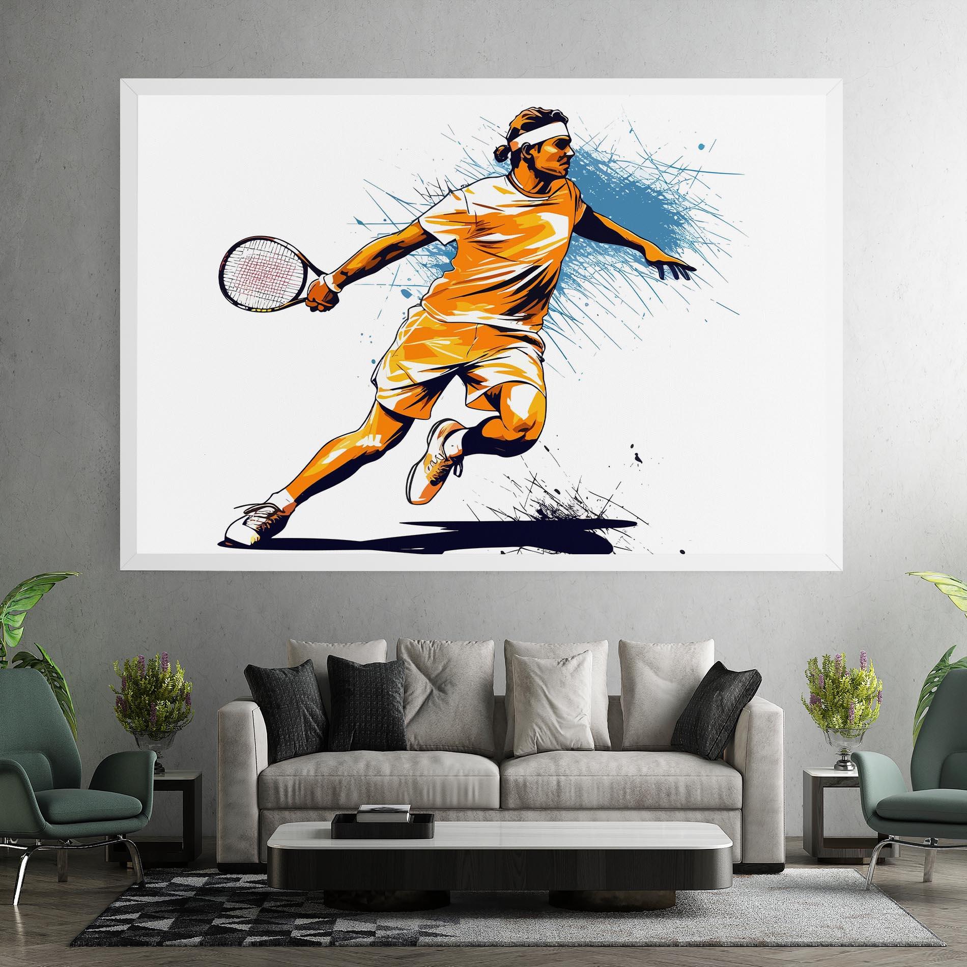 Картина на платно Orange Blue Tennis mockup 7