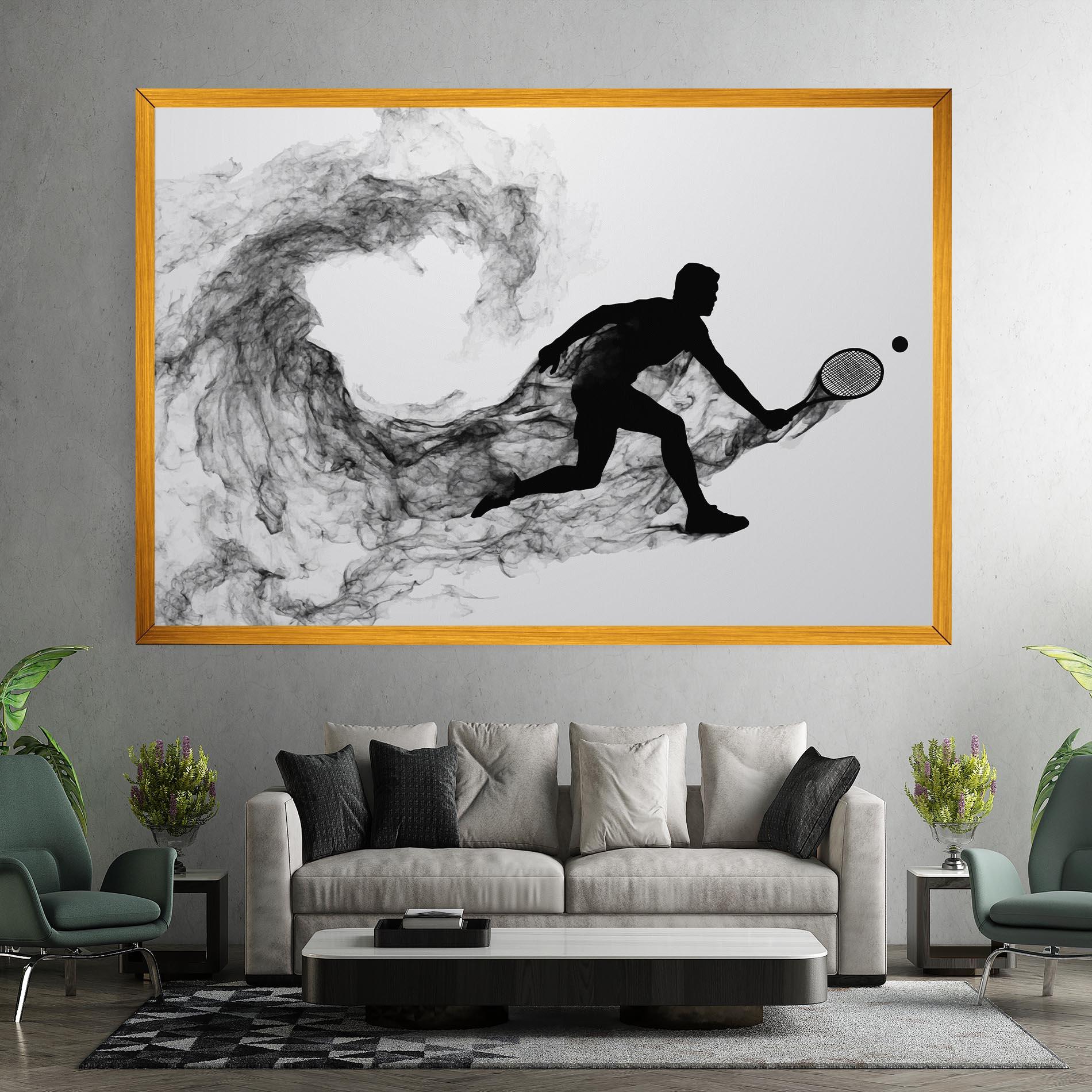 Картина на платно Black Smoke Tennis mockup 7