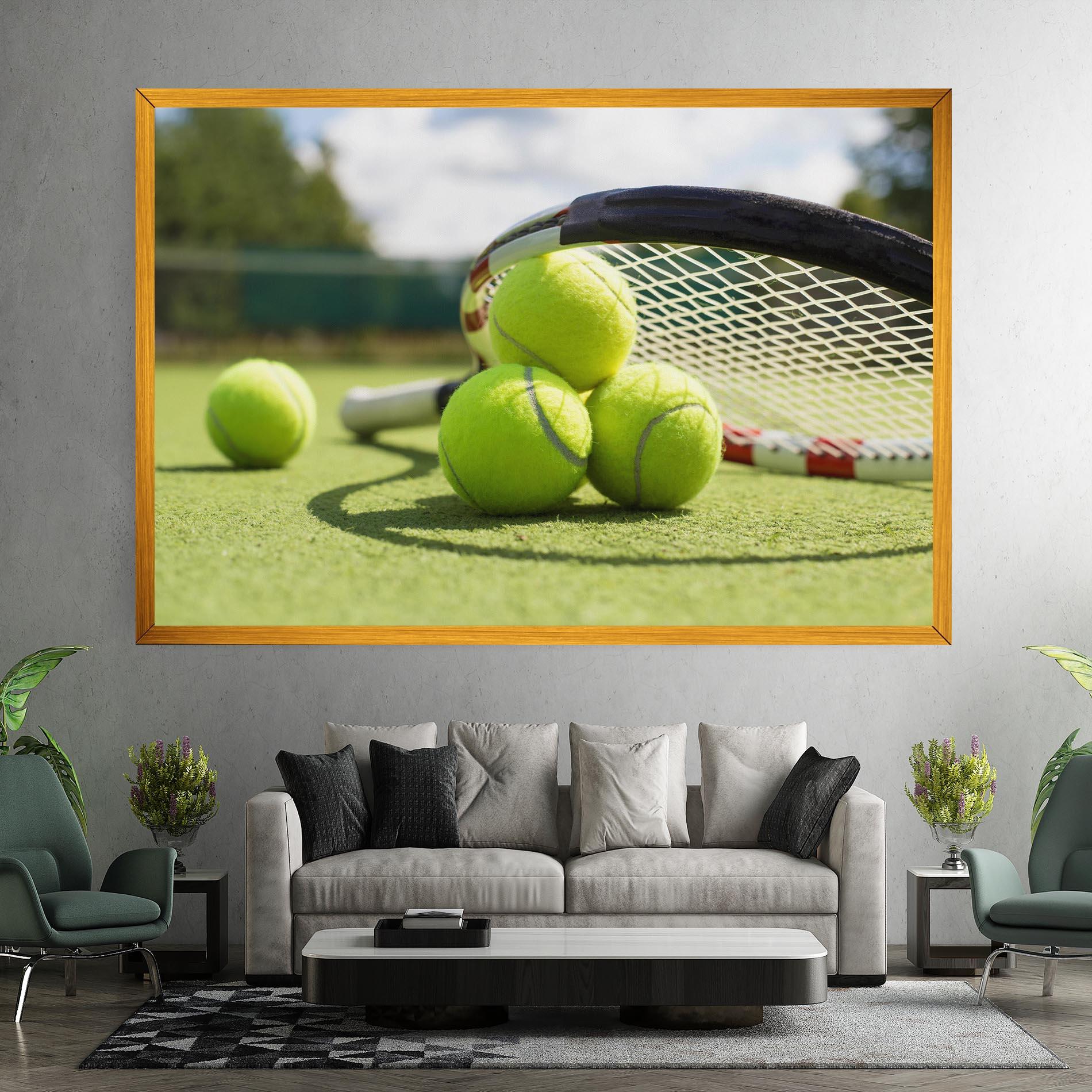 Картина на платно Grass Tennis Balls mockup 7