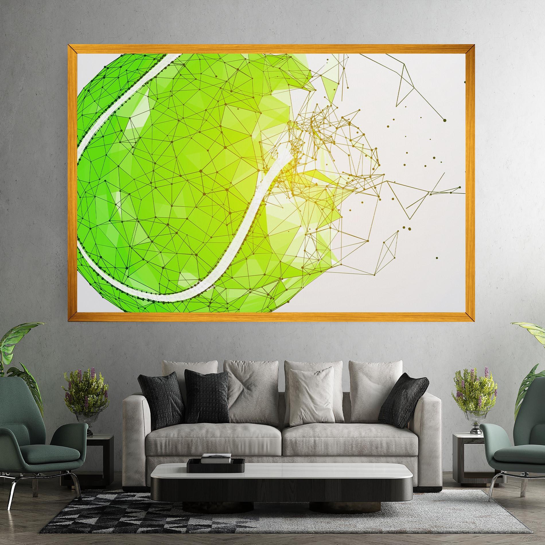 Картина на платно Green Line Tennis mockup 7