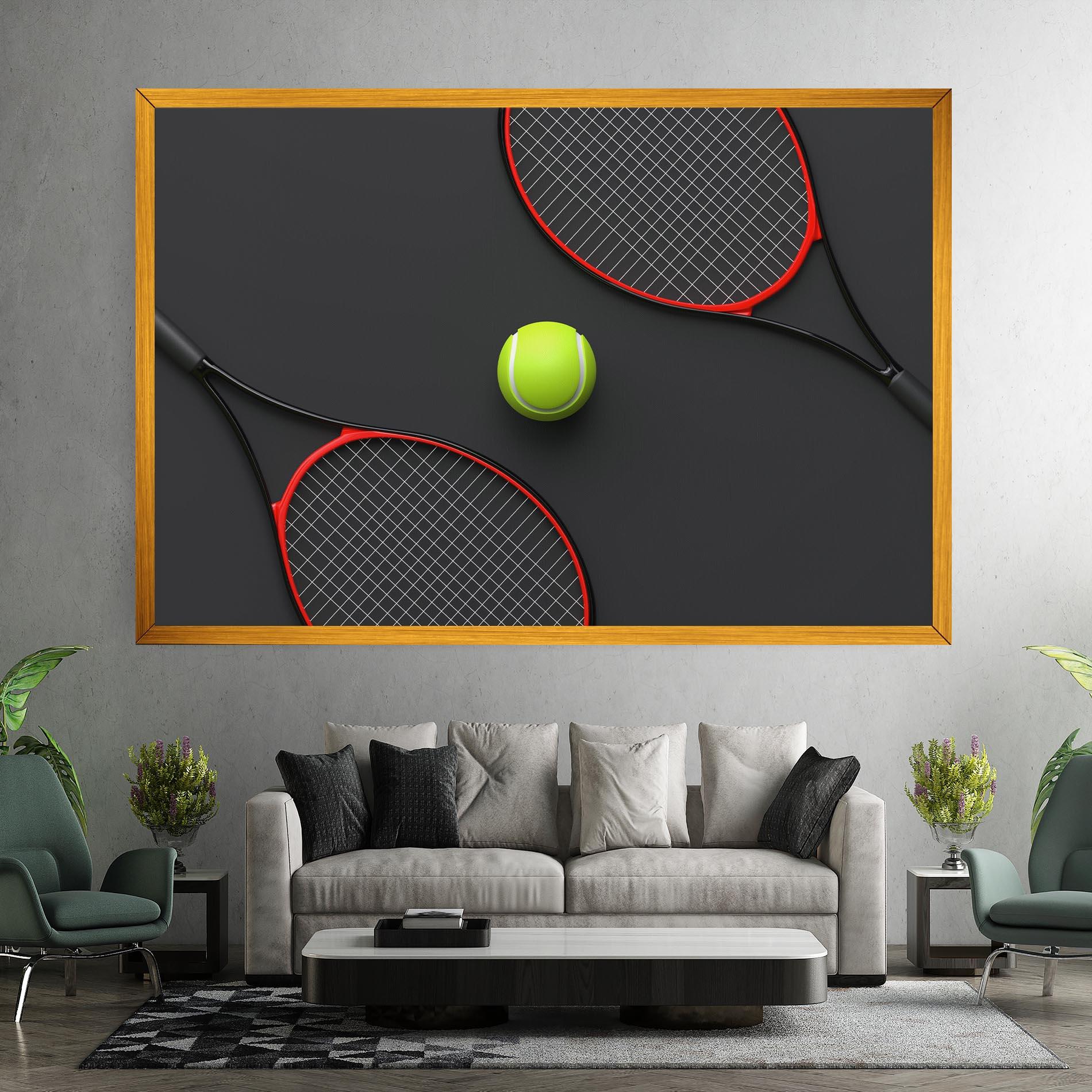 Картина на платно Red Tennis Rackets mockup 7