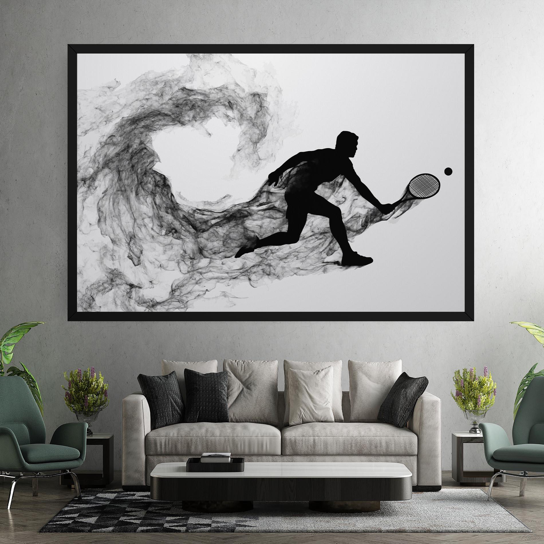 Картина на платно Black Smoke Tennis mockup 7