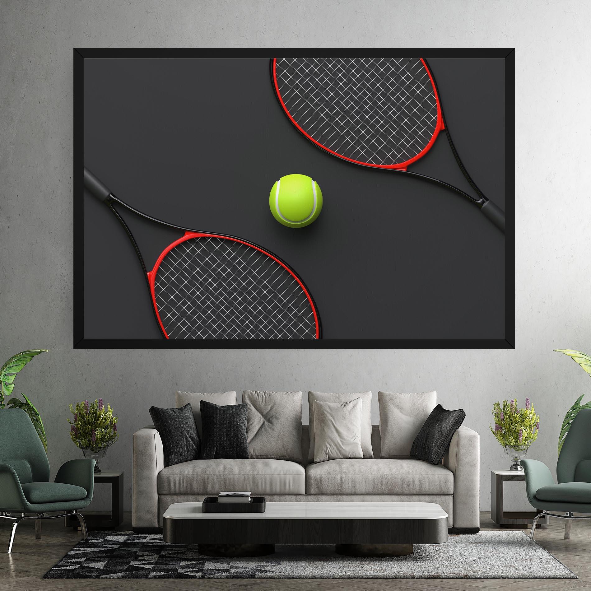 Картина на платно Red Tennis Rackets mockup 7