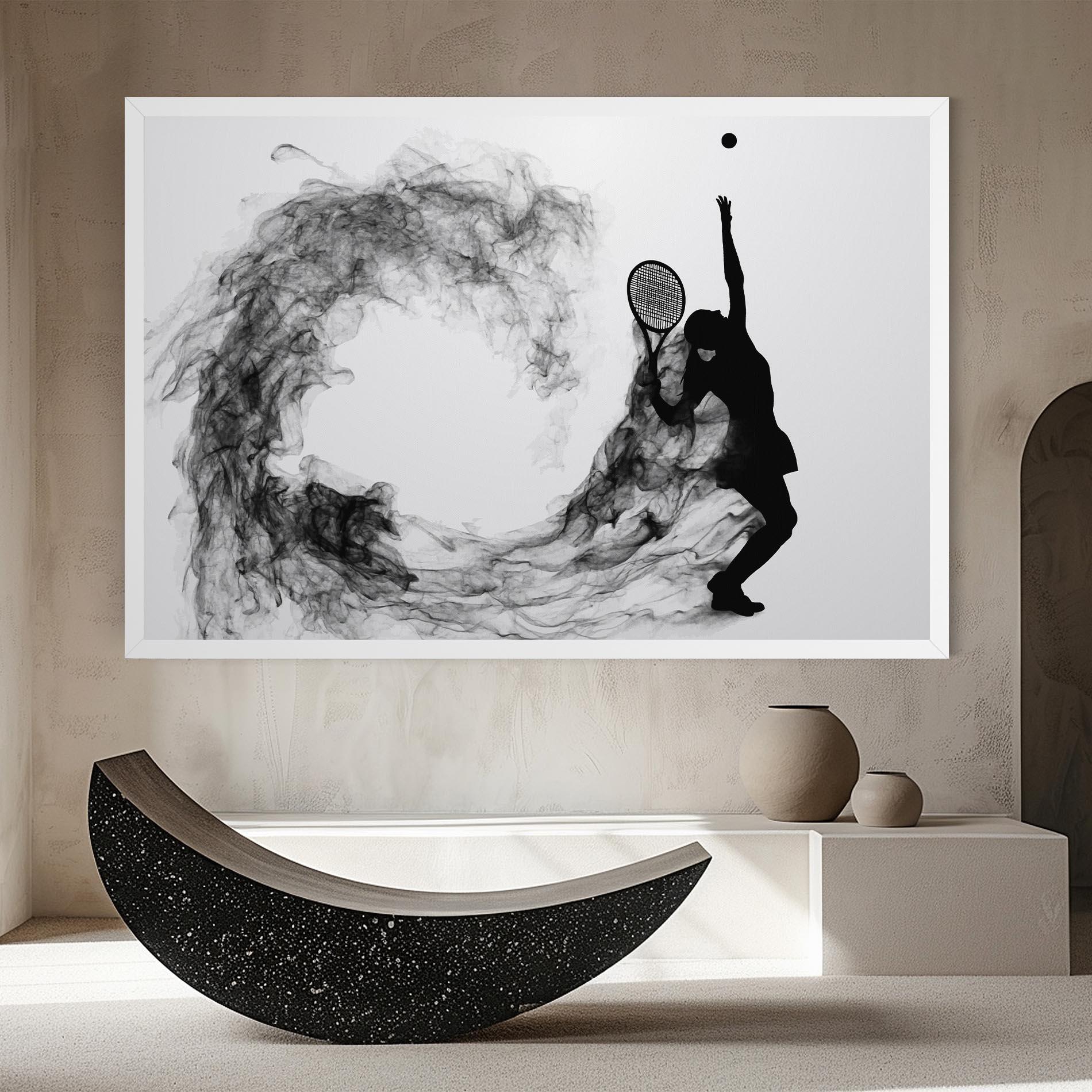 Картина на платно Black Tennis Smoke mockup 8