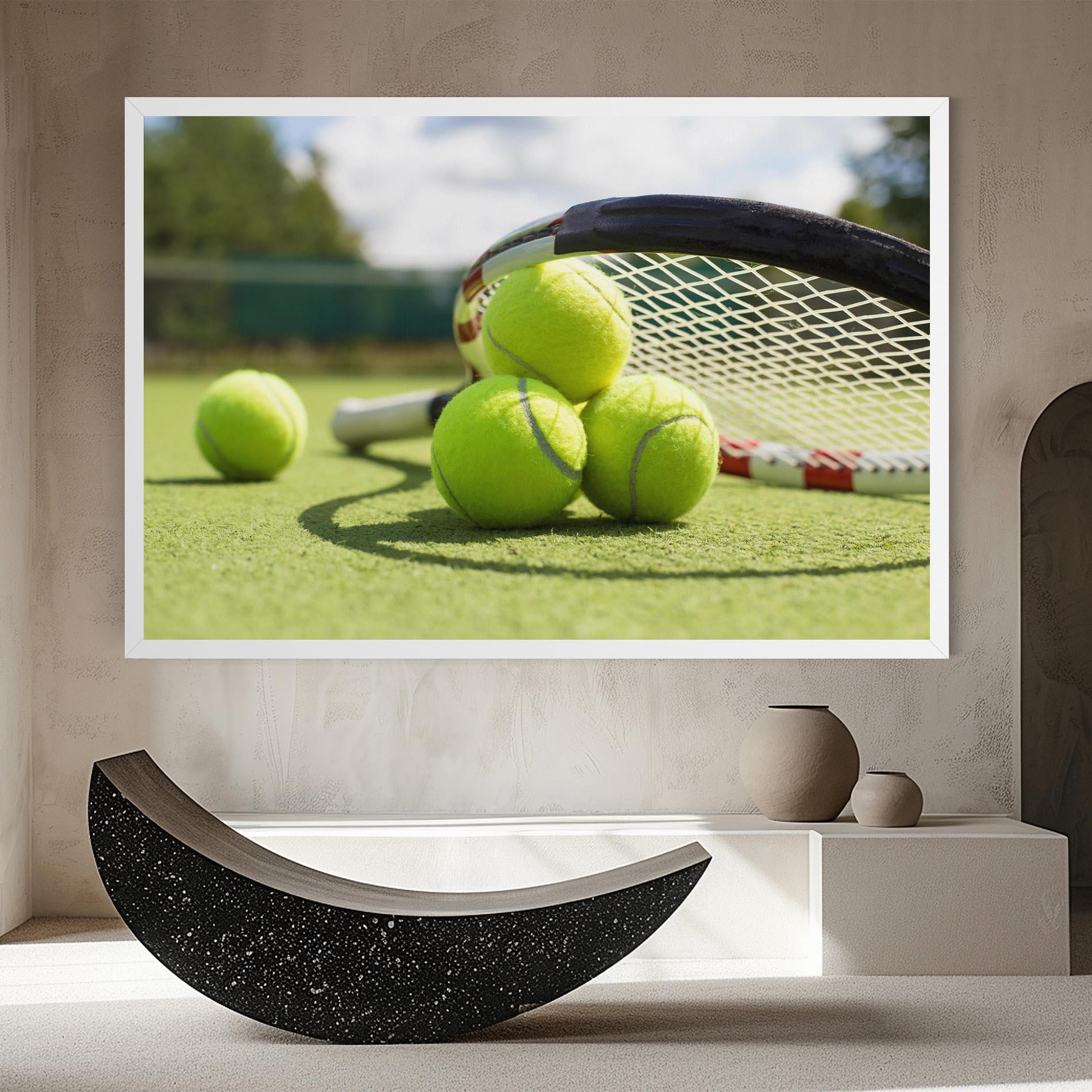 Картина на платно Grass Tennis Balls mockup 8