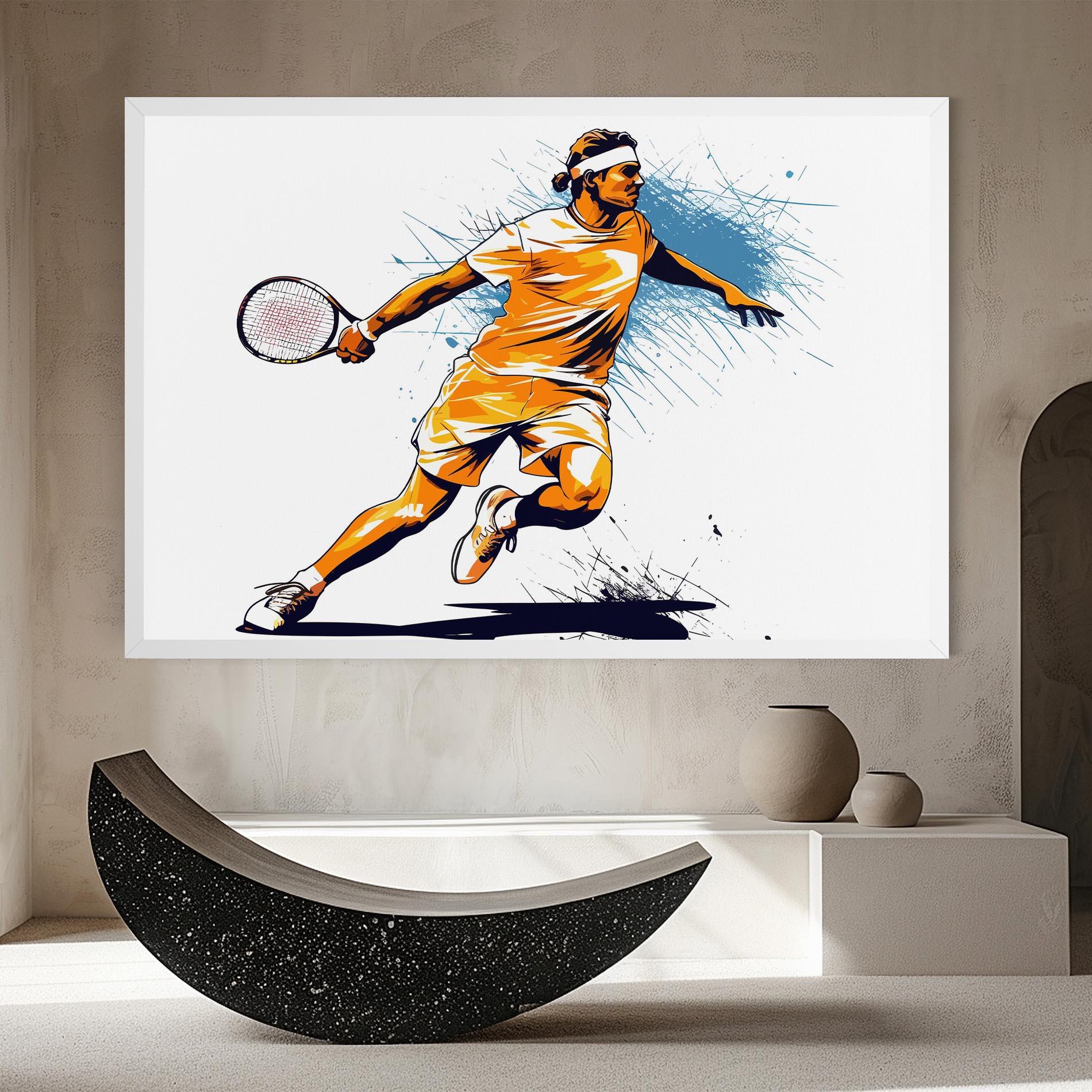 Картина на платно Orange Blue Tennis mockup 8
