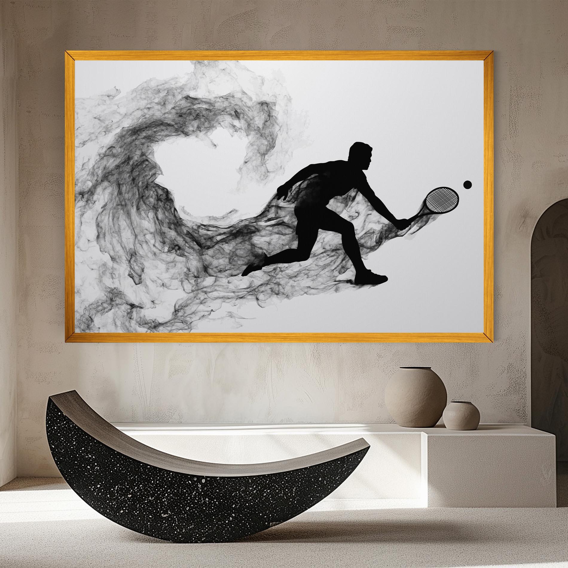 Картина на платно Black Smoke Tennis mockup 8