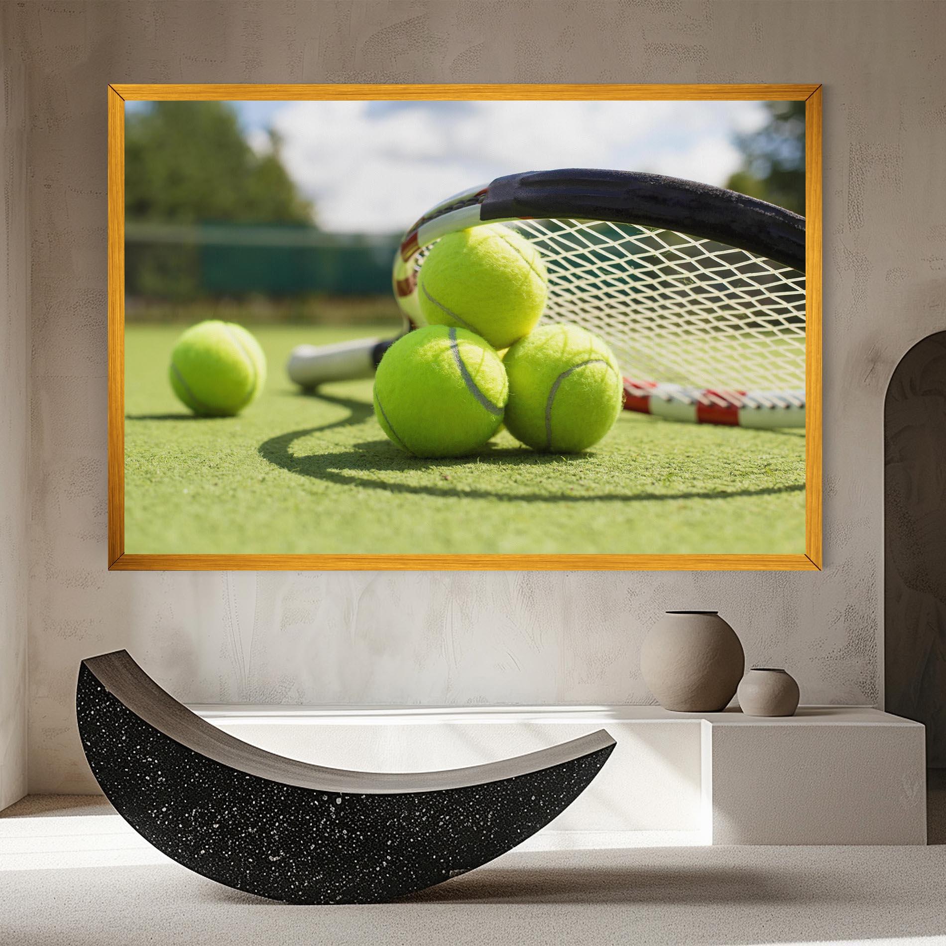 Картина на платно Grass Tennis Balls mockup 8
