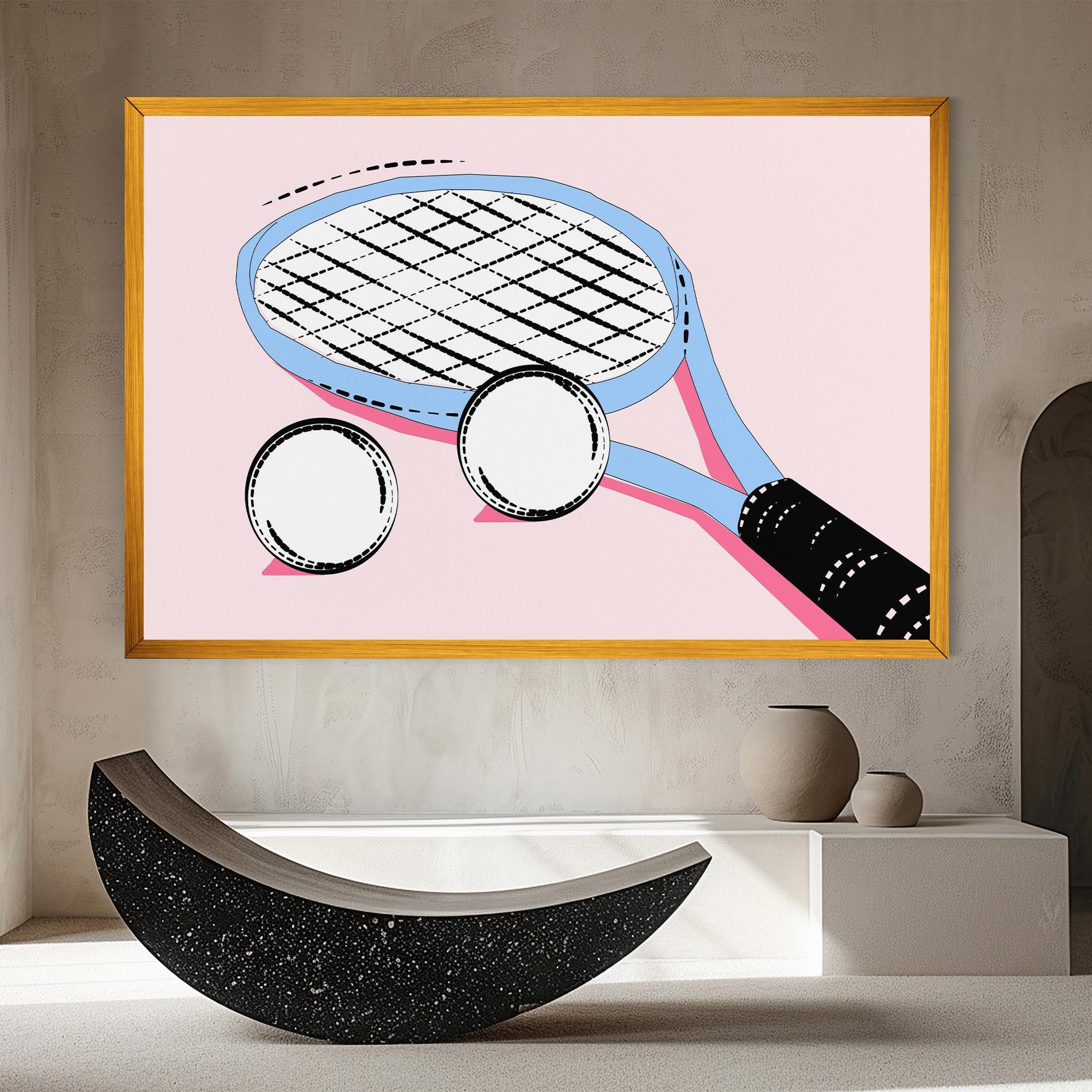Картина на платно Pink Tennis mockup 8
