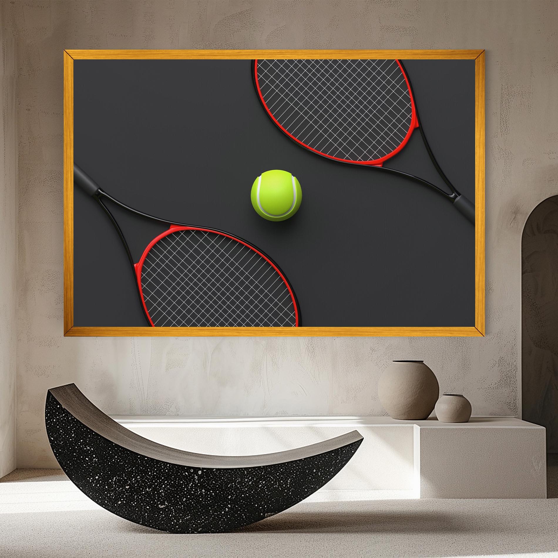 Картина на платно Red Tennis Rackets mockup 8
