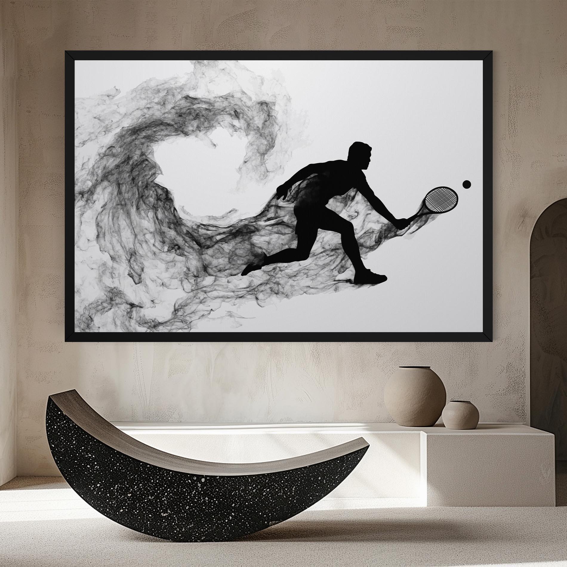 Картина на платно Black Smoke Tennis mockup 8