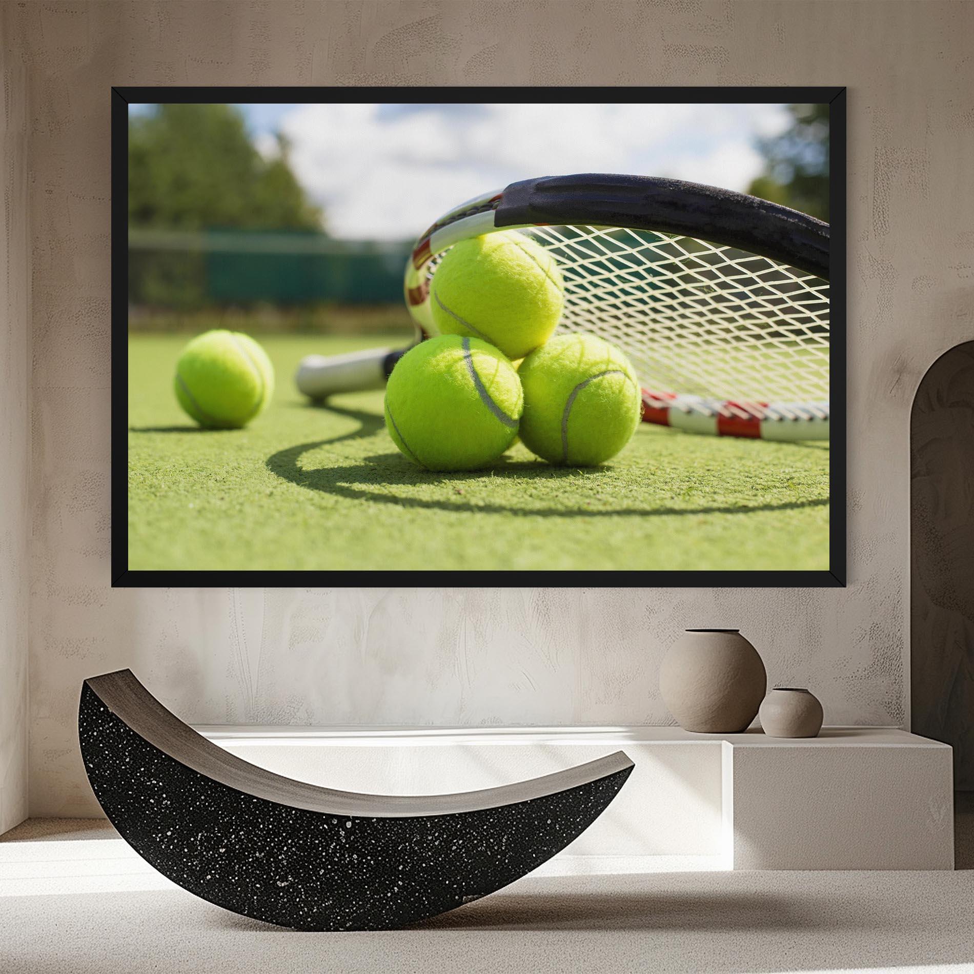 Картина на платно Grass Tennis Balls mockup 8