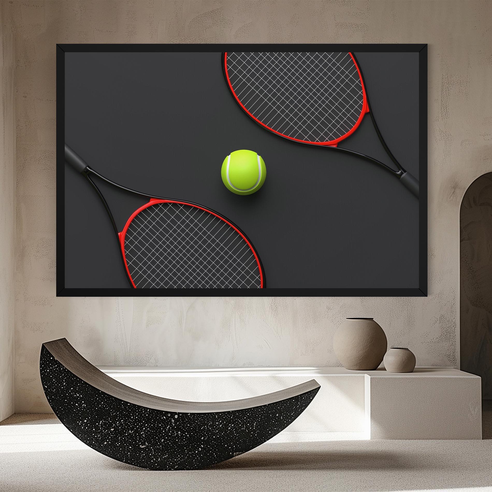 Картина на платно Red Tennis Rackets mockup 8