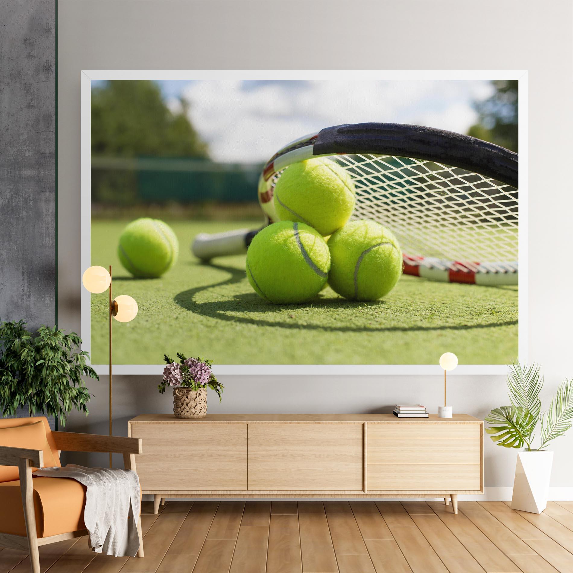Картина на платно Grass Tennis Balls mockup 9