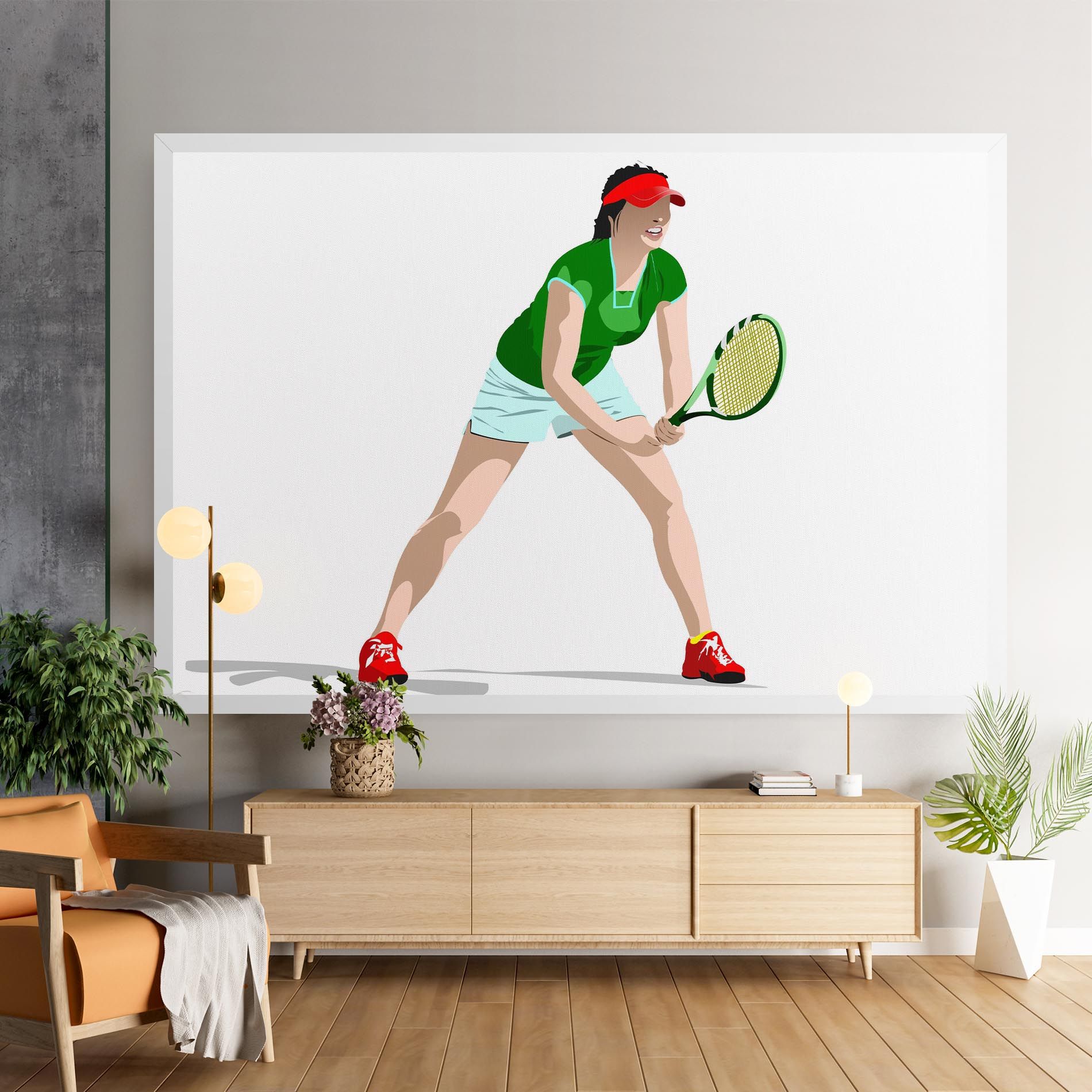 Green Tennis Racket mockup 9