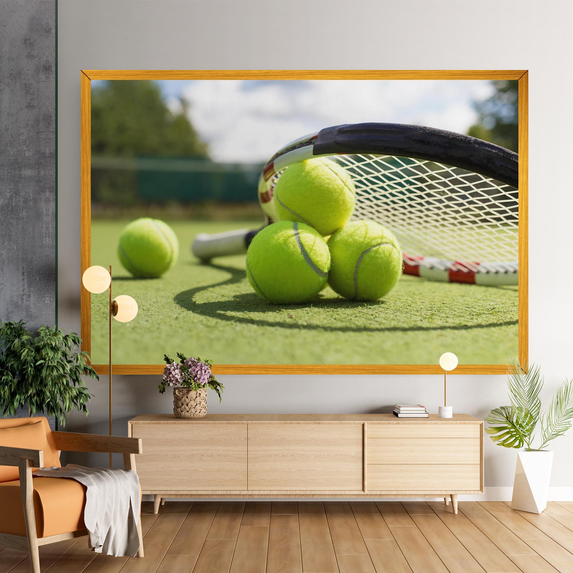 Картина на платно Grass Tennis Balls mockup 9