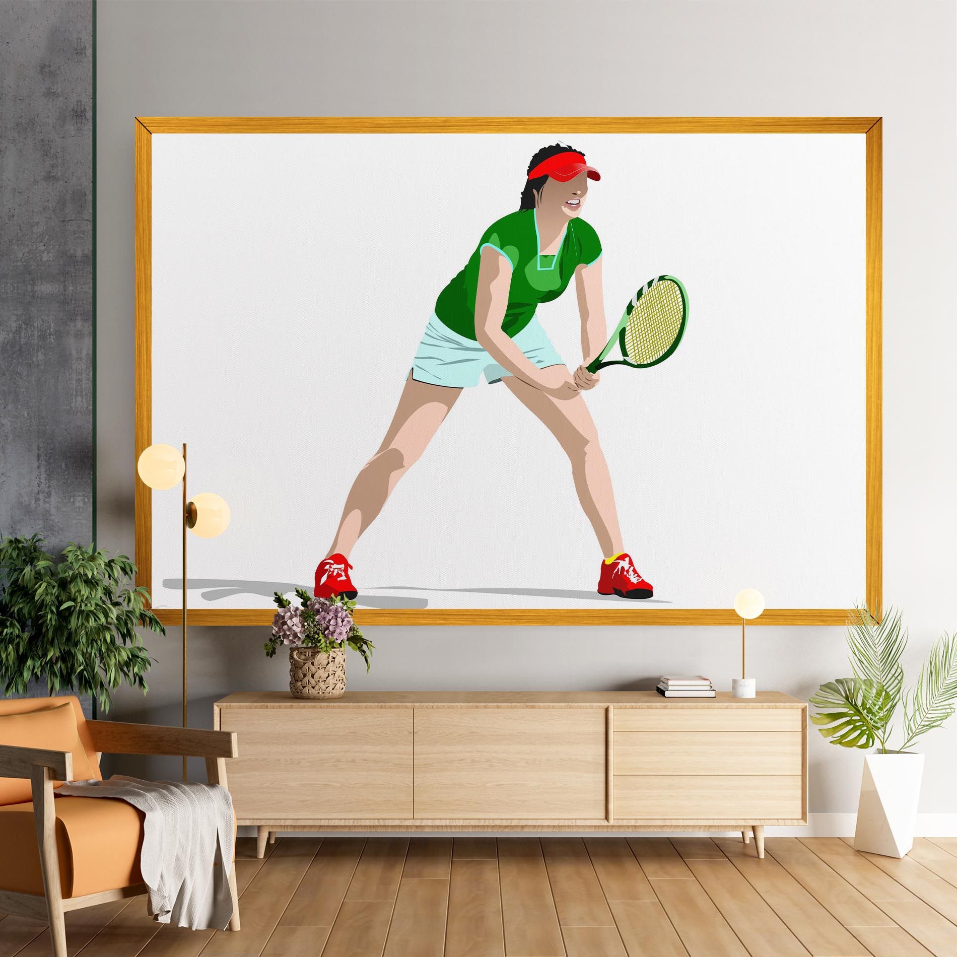 Green Tennis Racket mockup 9