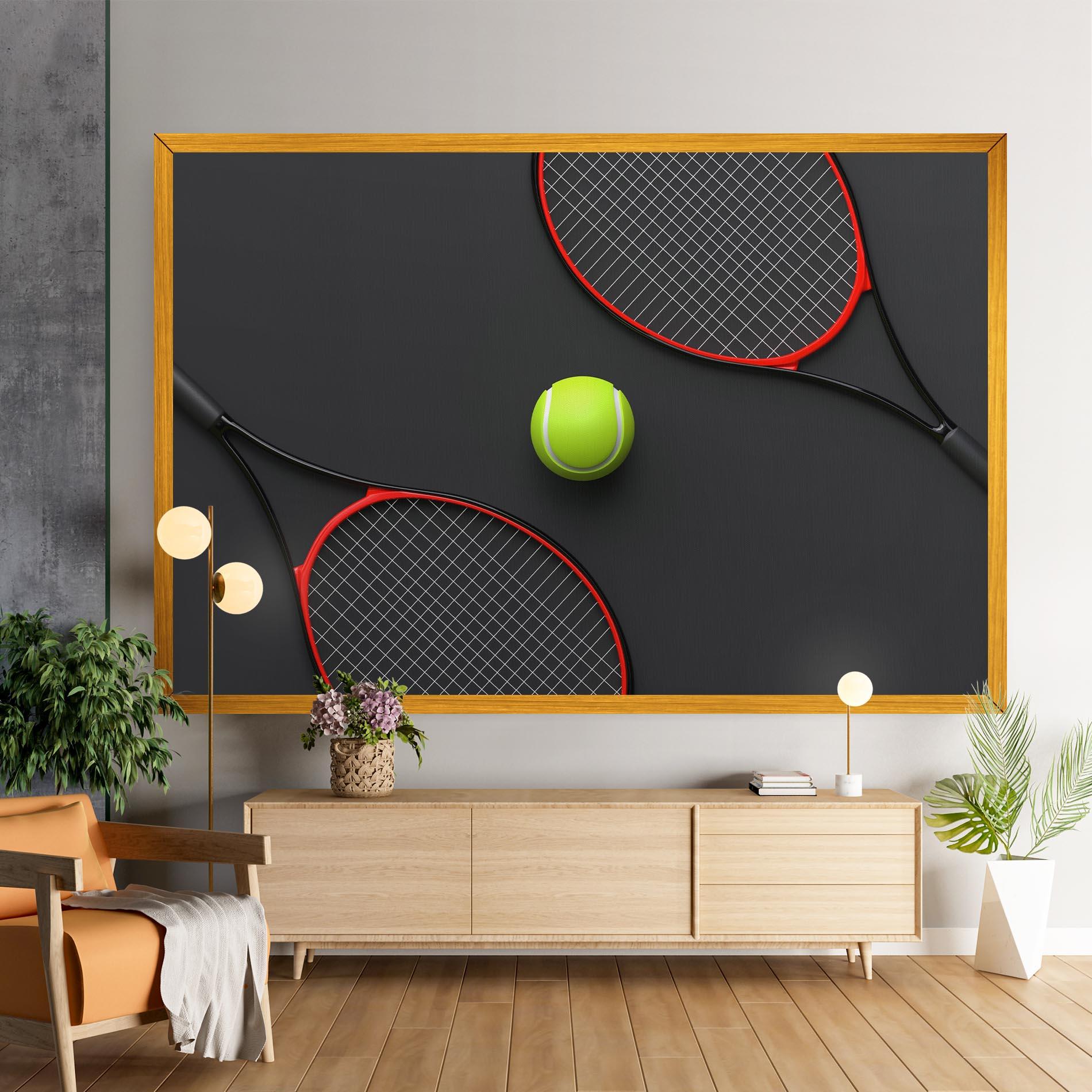 Картина на платно Red Tennis Rackets mockup 9