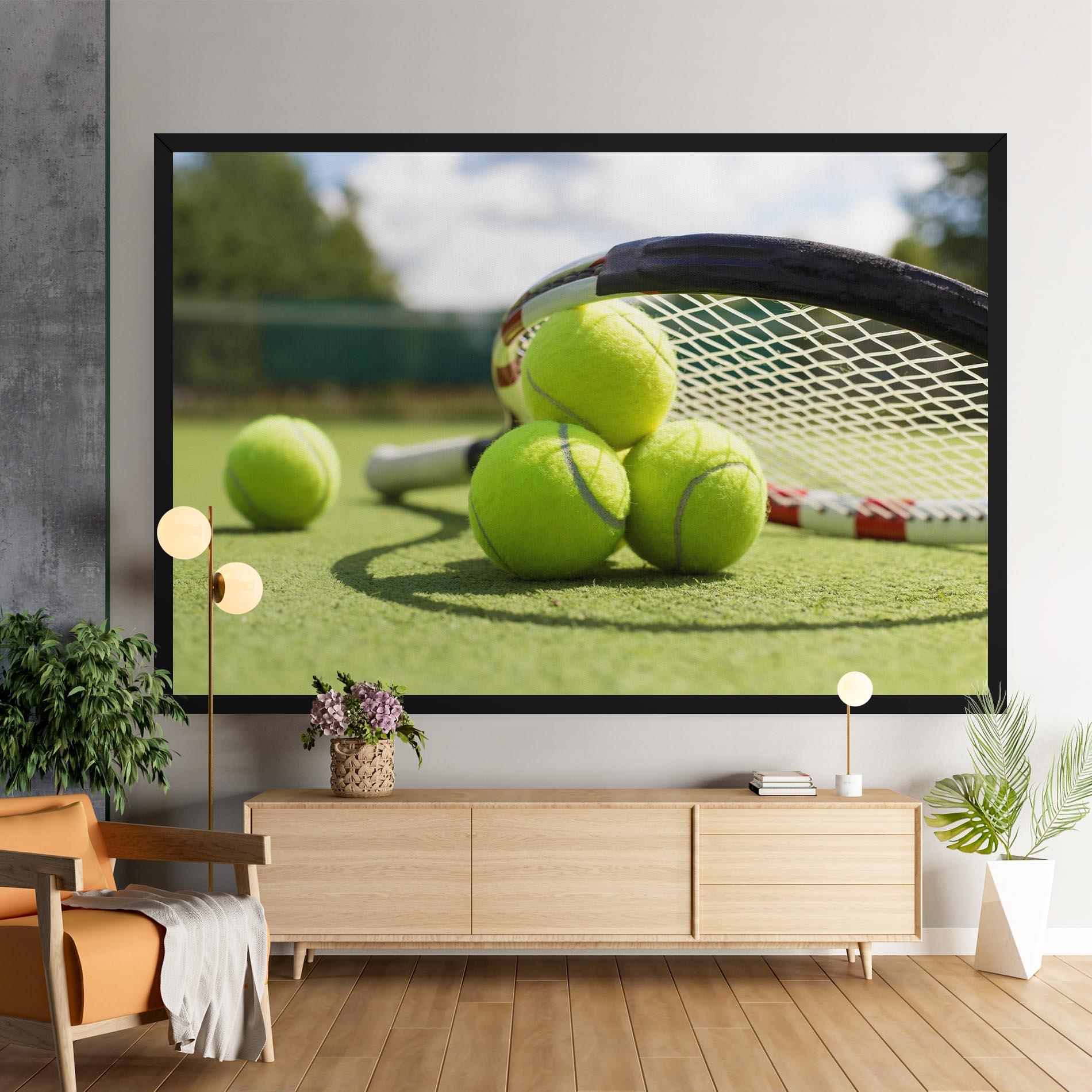 Картина на платно Grass Tennis Balls mockup 9