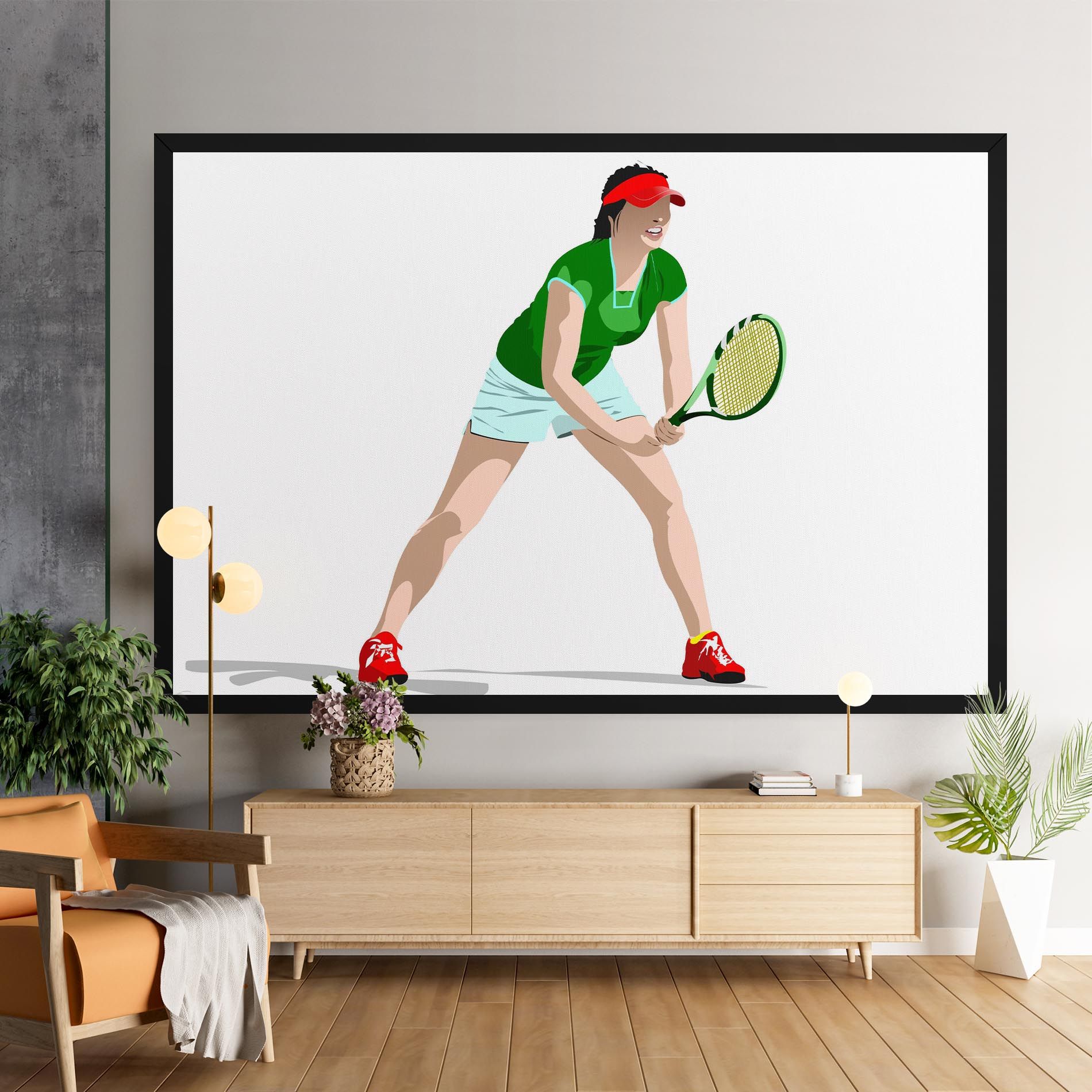 Green Tennis Racket mockup 9
