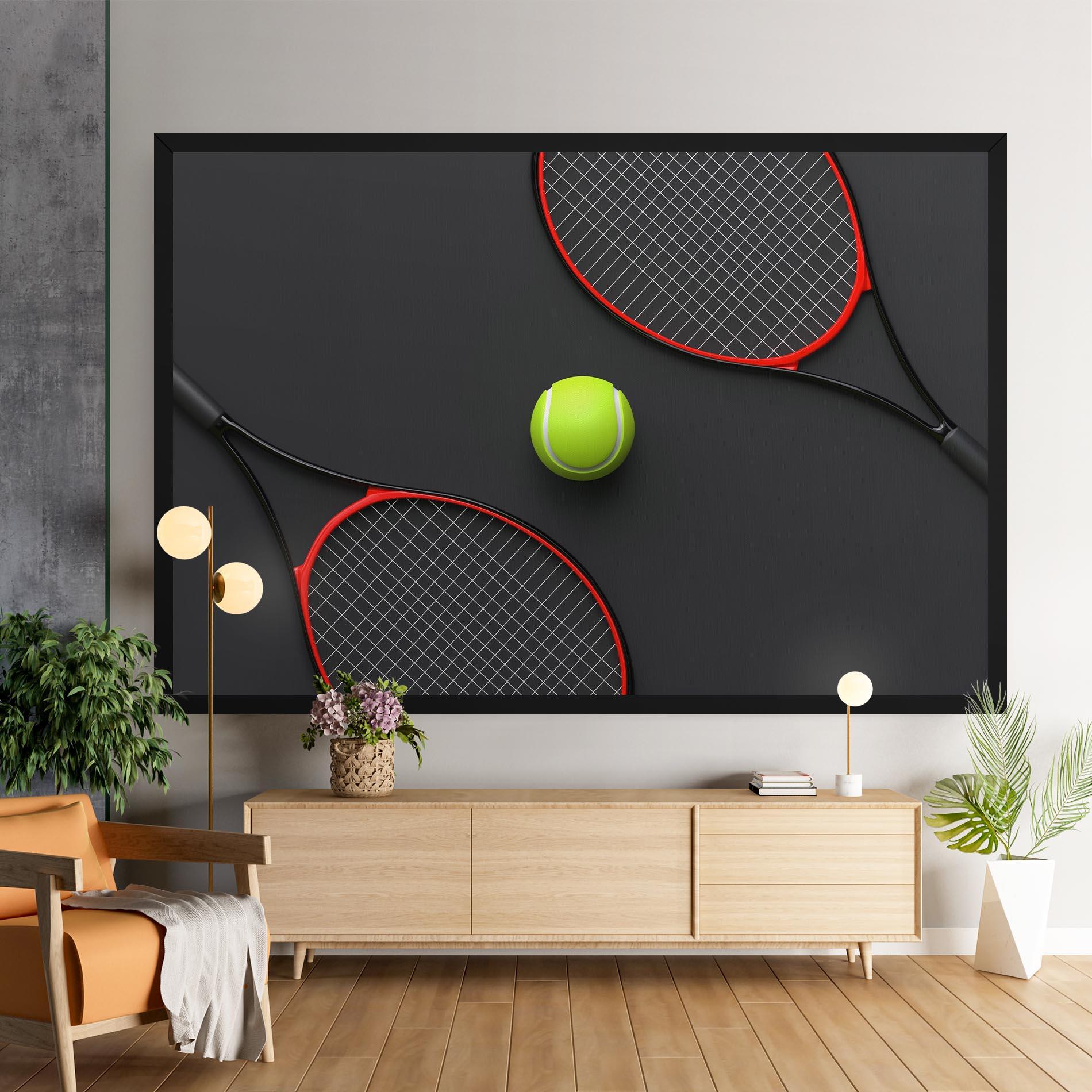 Картина на платно Red Tennis Rackets mockup 9