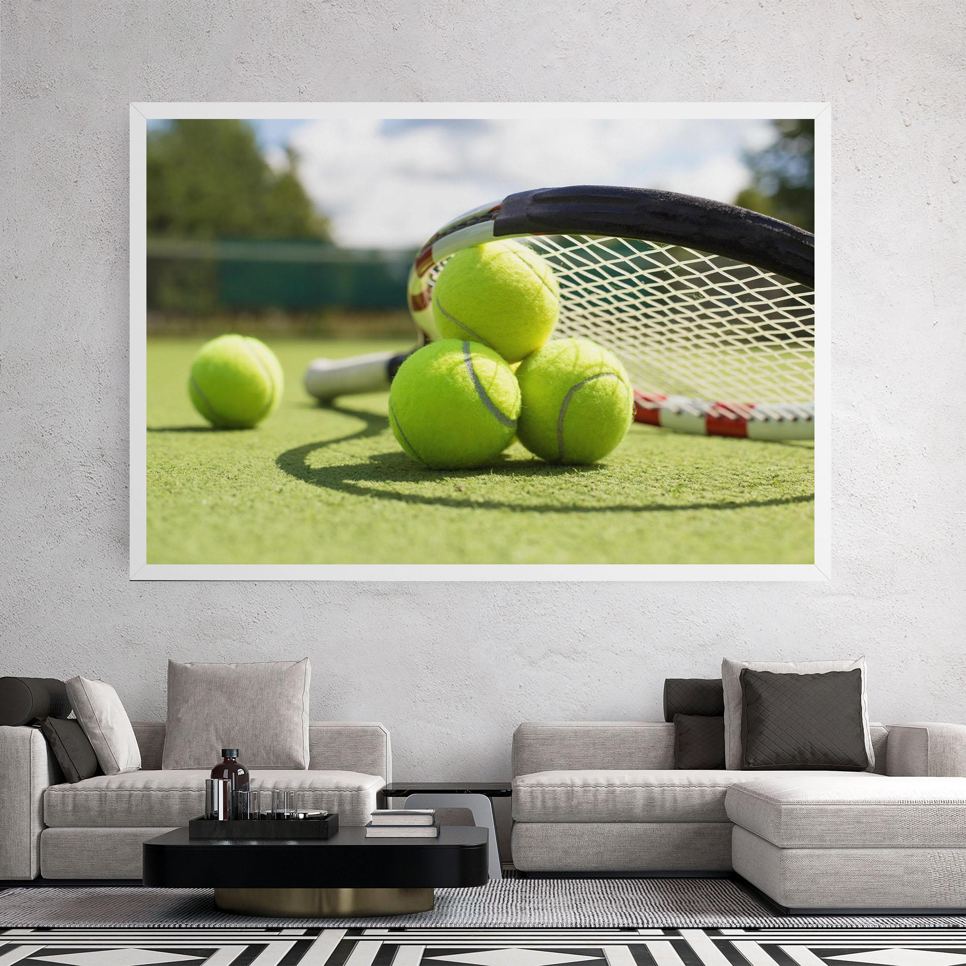 Картина на платно Grass Tennis Balls mockup 2