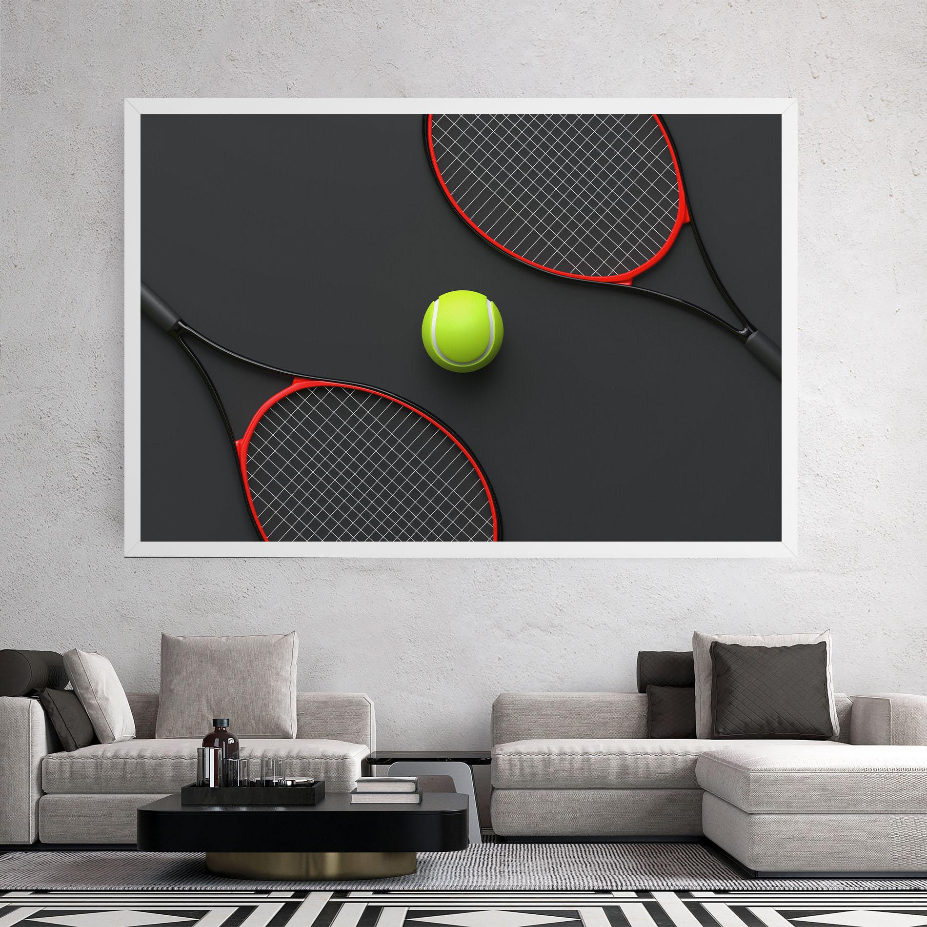 Картина на платно Red Tennis Rackets mockup 2